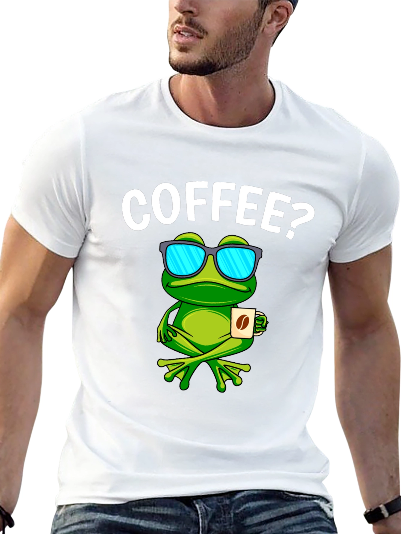 Black Coffee Frog T-Shirt - Funny Animal Graphic Tee view 13