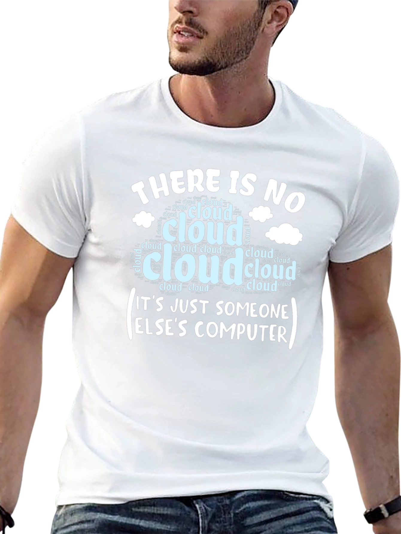 Black Cloud Humor T-Shirt: Someone Else's Computer Tee view 13