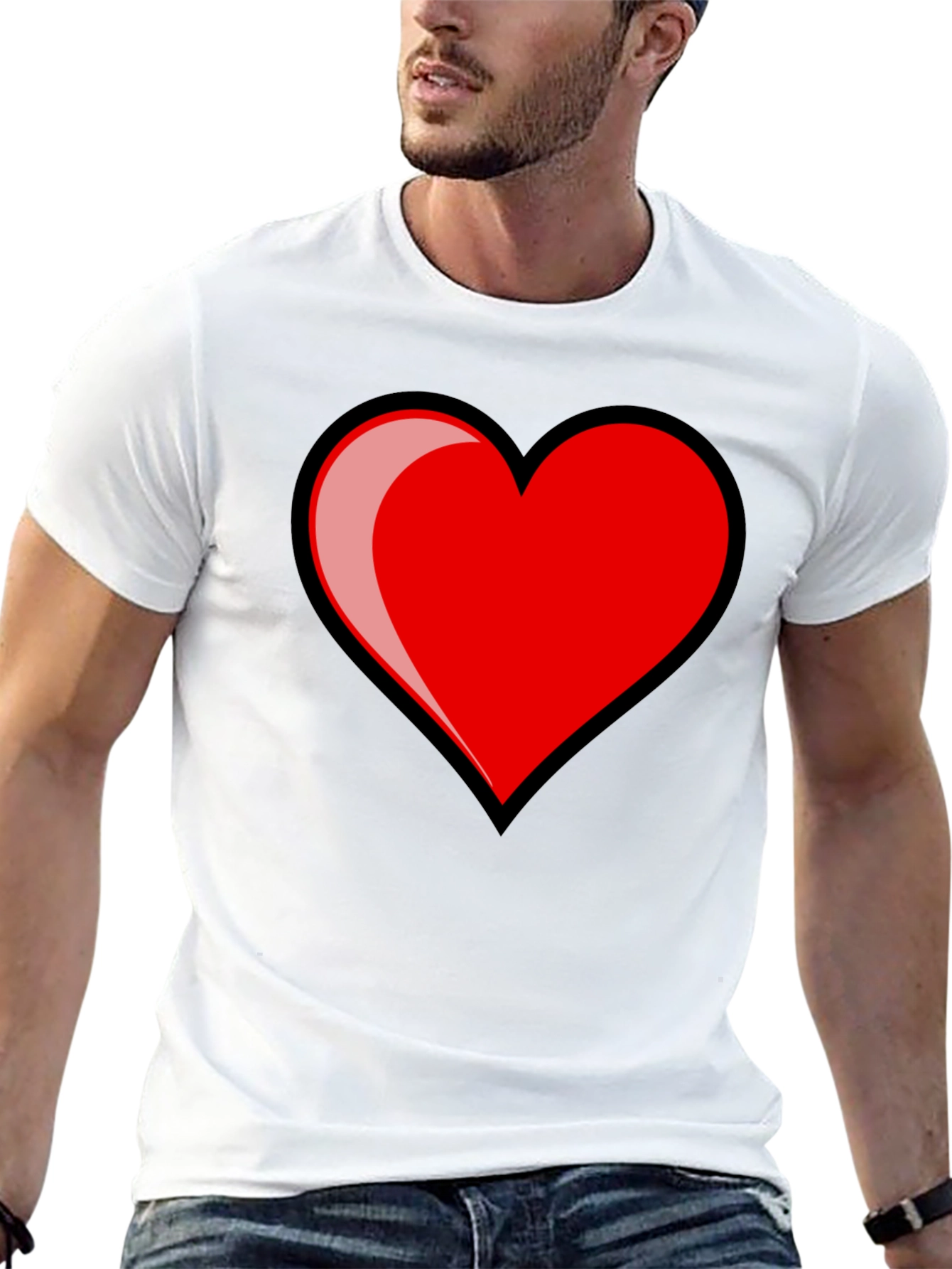 Black Heart Graphic Black T-Shirt view 13