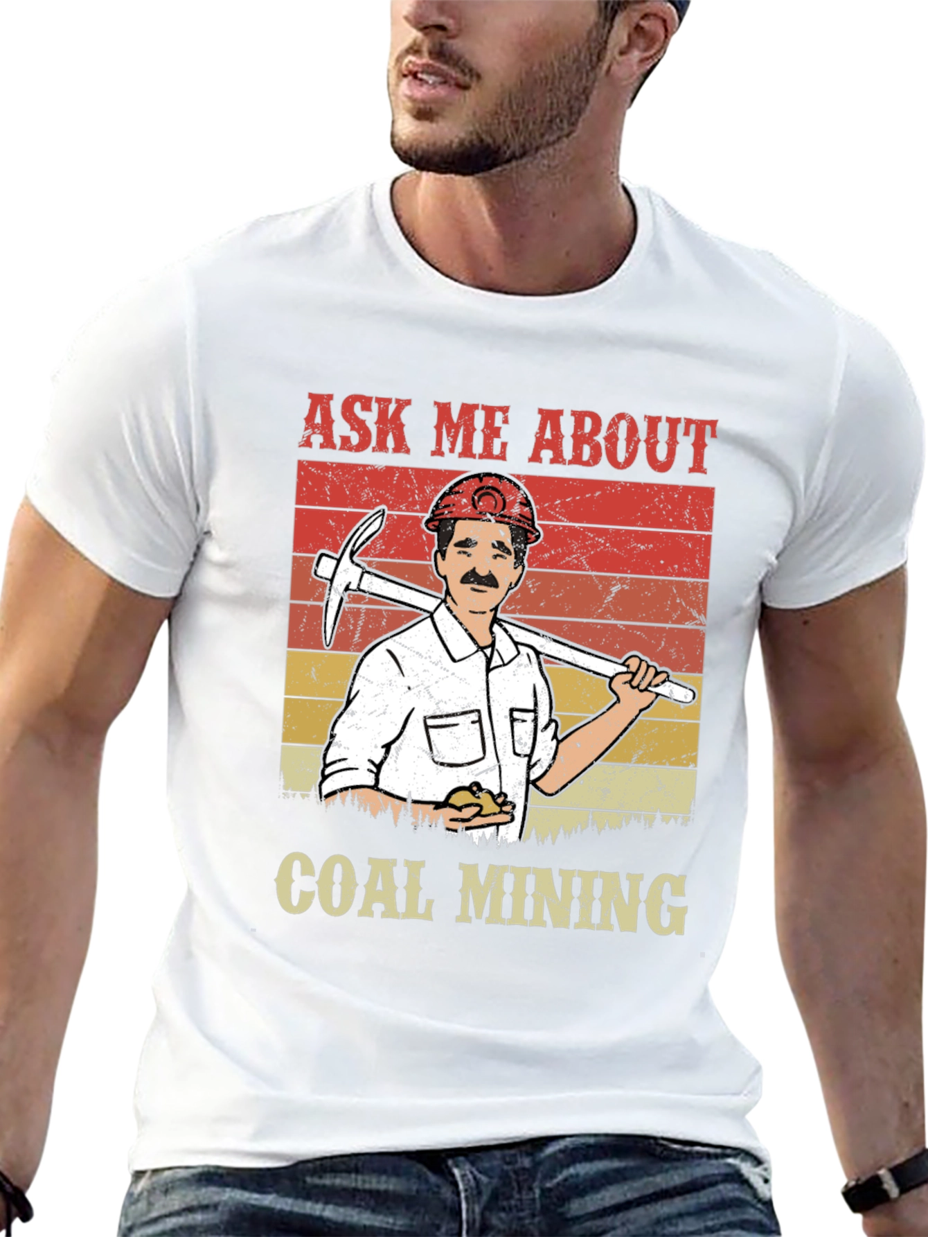 Black Ask Me About Coal Mining T-Shirt view 13