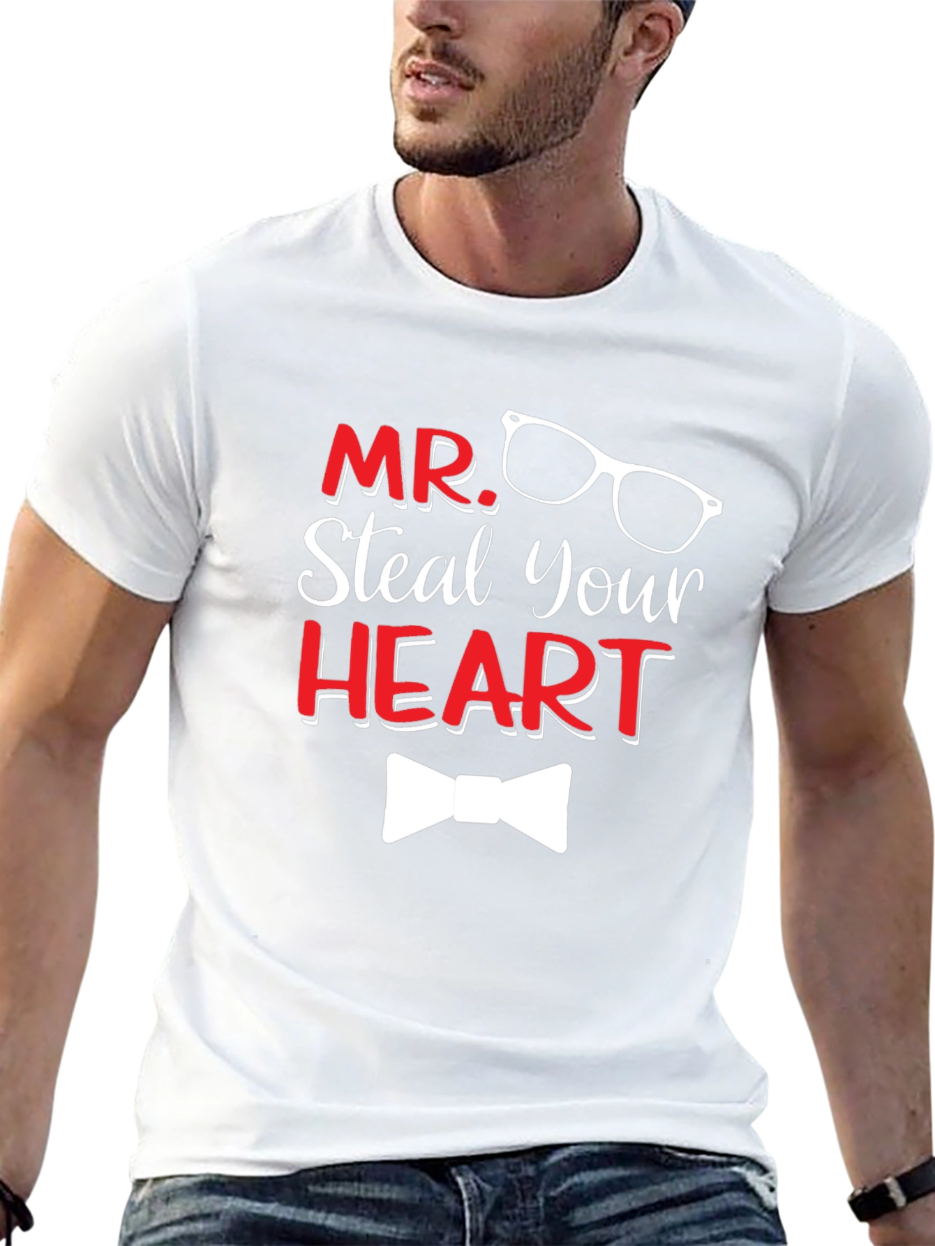 Black Mr. Steal Your Heart Graphic T-Shirt view 13