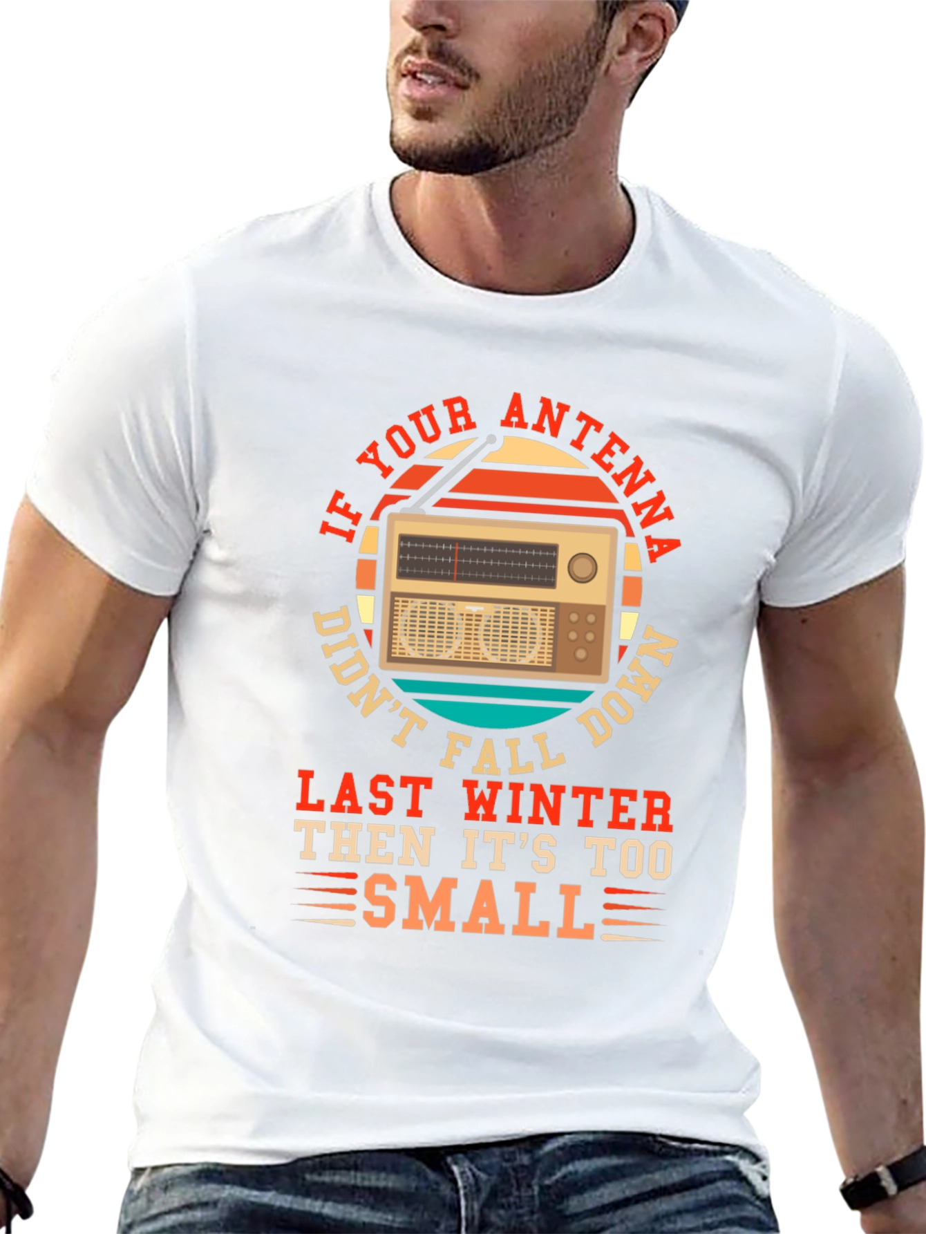 Black Antenna Radio Humor Tee - If Your Antenna Didn't Fall... view 13