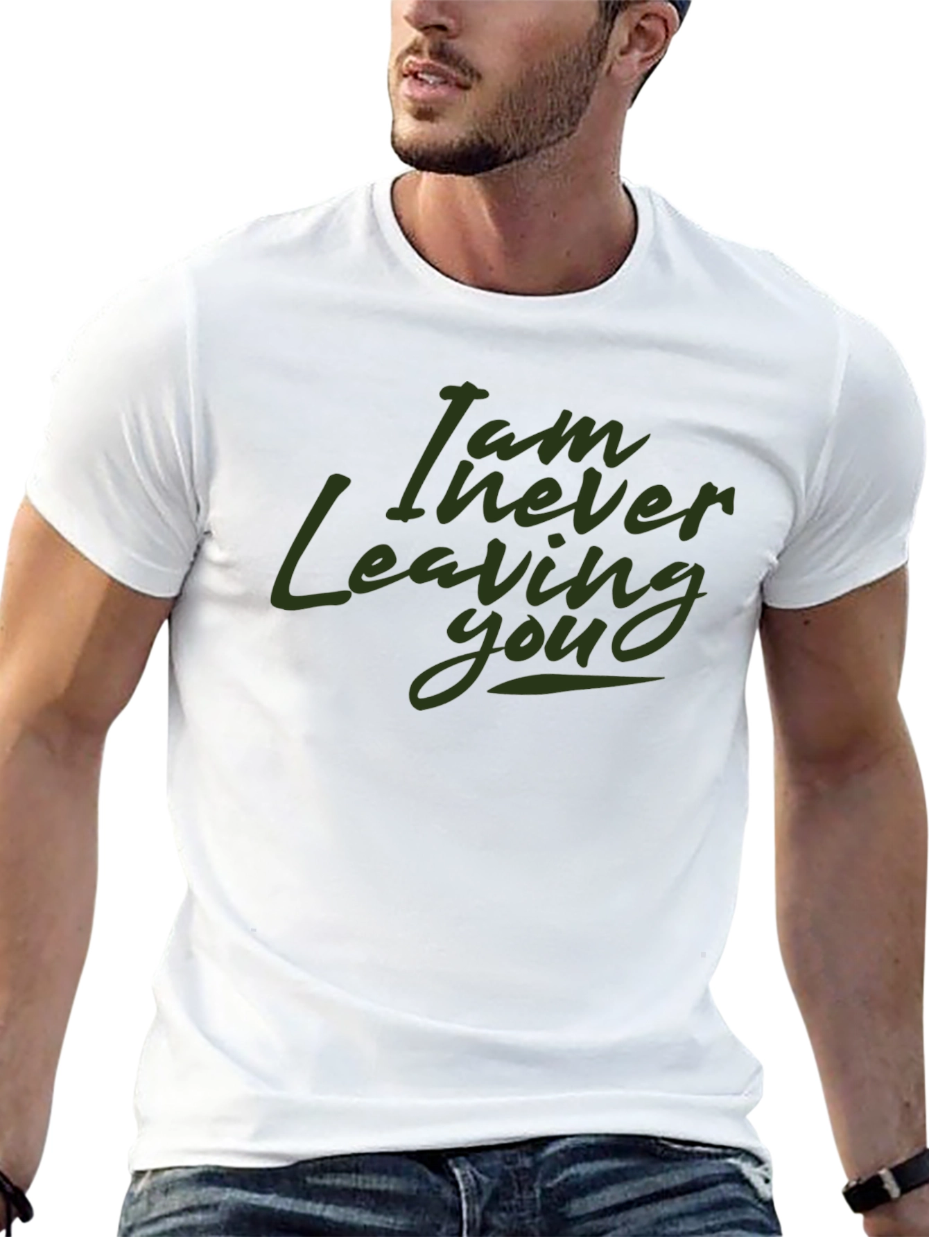I Am Never Leaving You Graphic T-Shirt - Black - 13