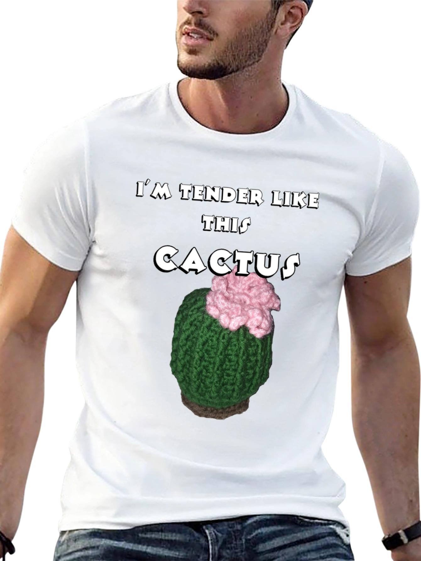 Black Tender Like This Cactus T-Shirt Funny Statement Tee view 13