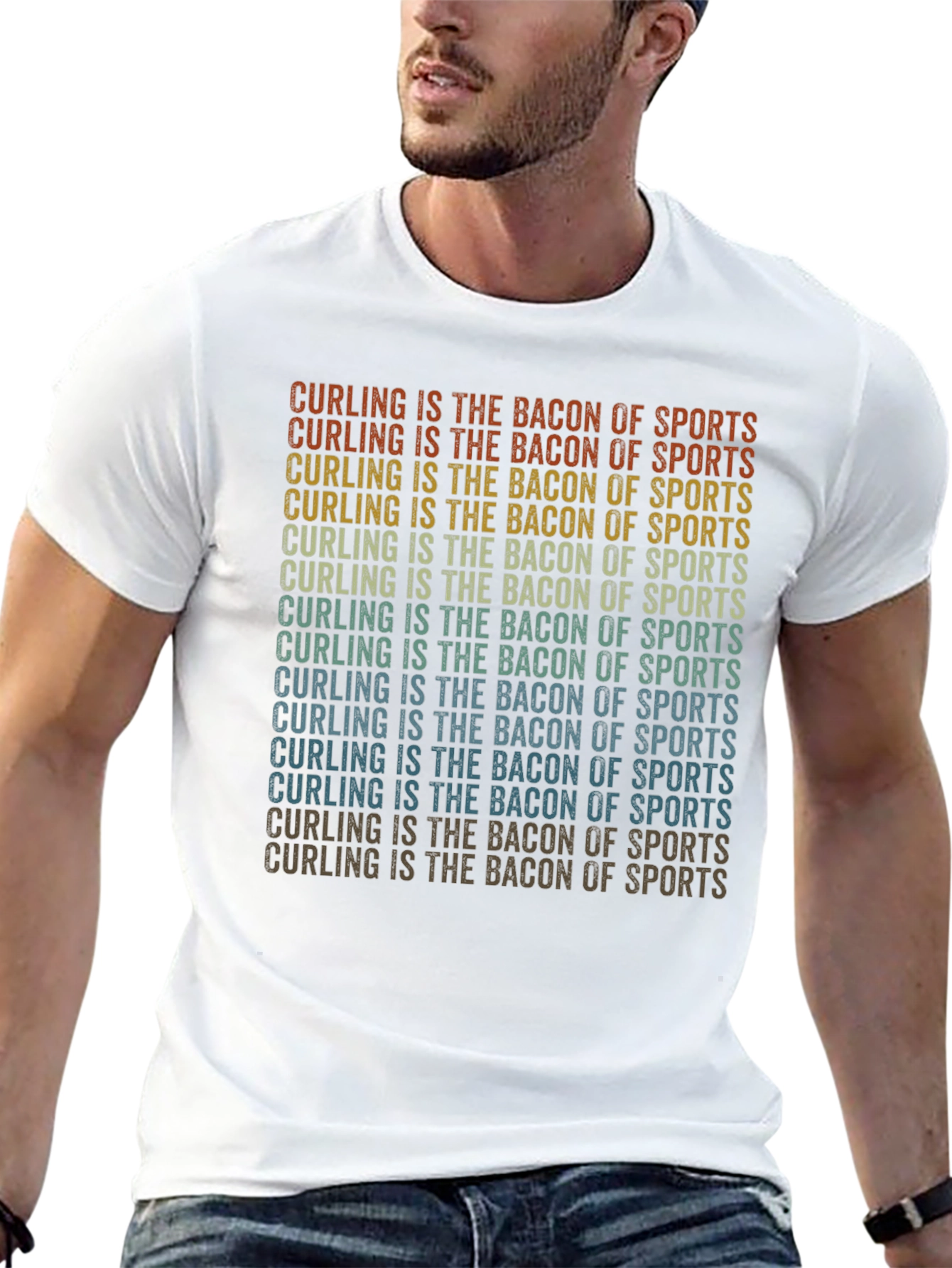 Black Curling is the Bacon of Sports T-Shirt view 13