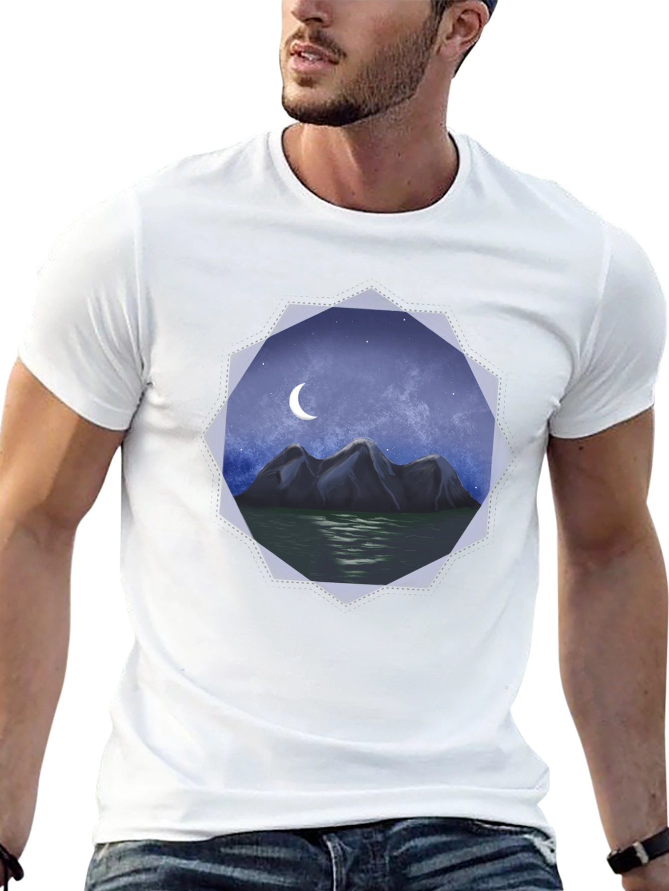 Black Mountain Moon Graphic Tee - Black view 13