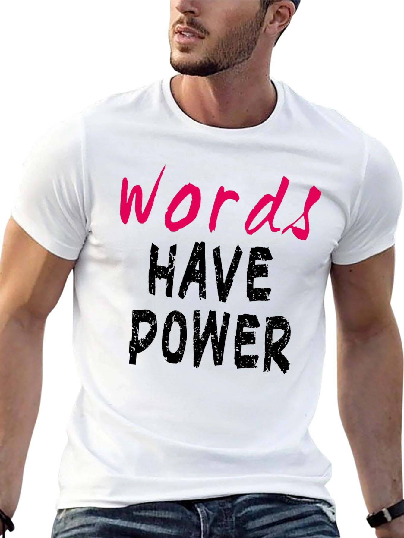 Black Words Have Power Black T-Shirt view 13