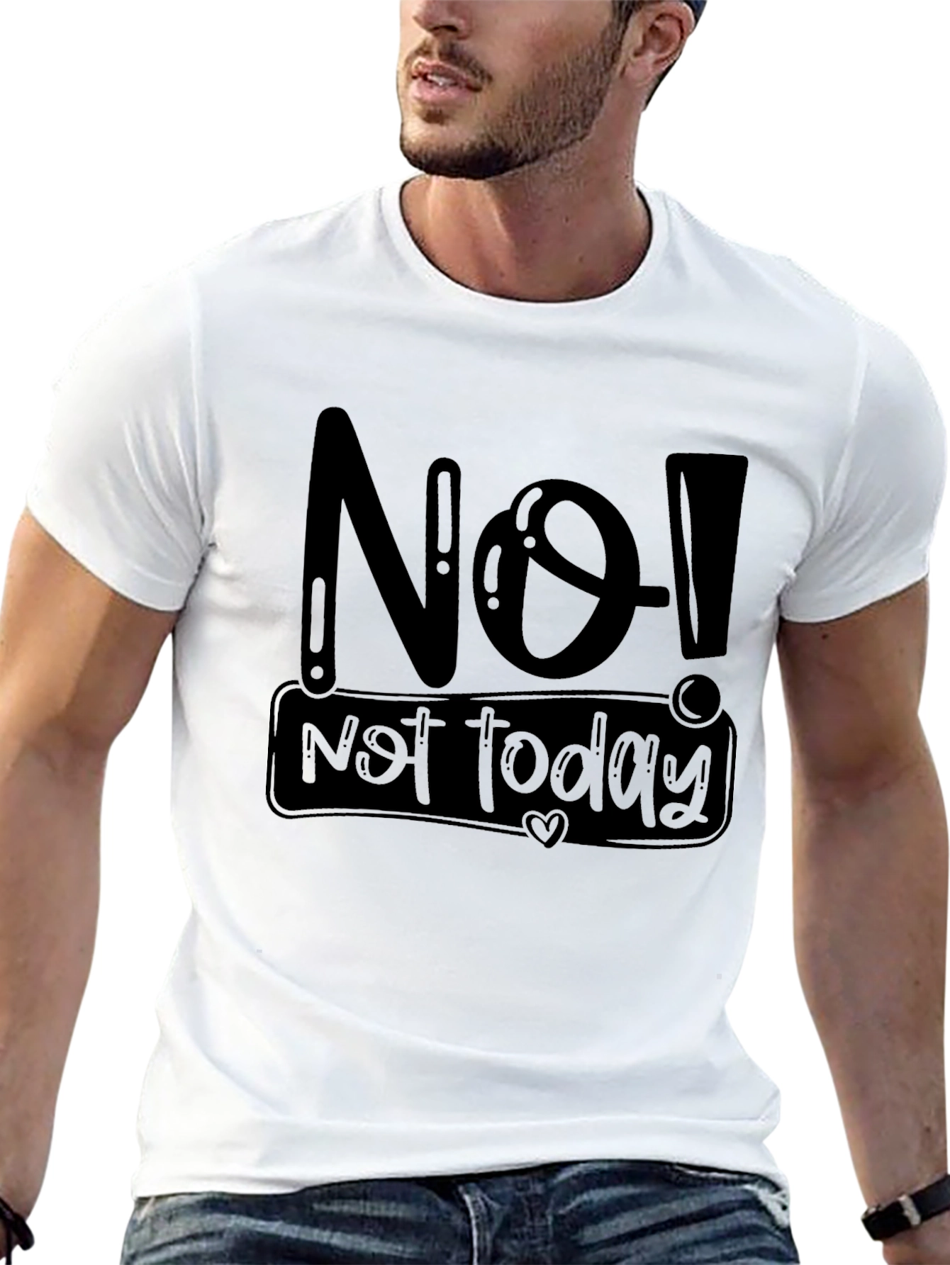 Black No! Not Today Graphic T-Shirt view 13