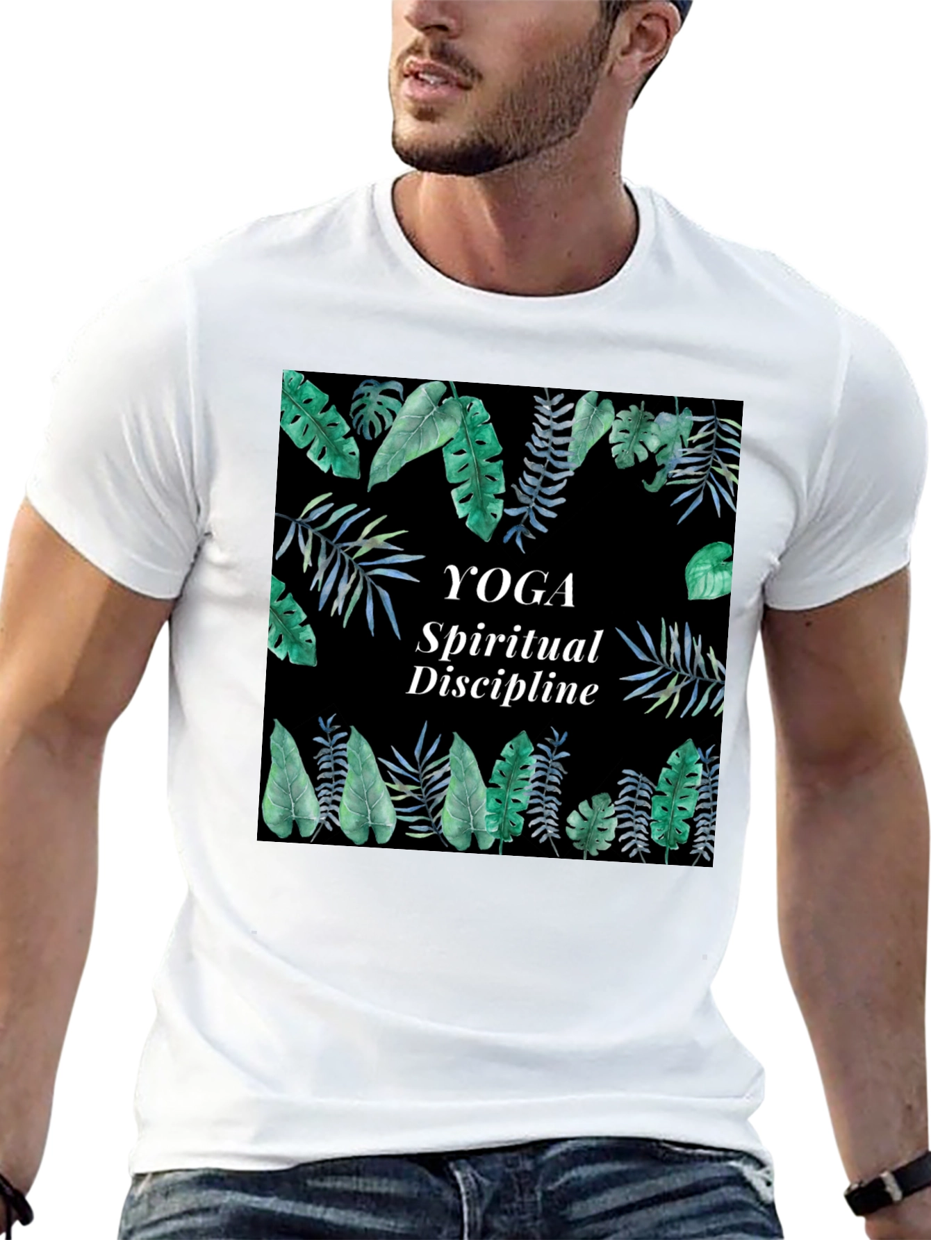 Black Yoga Spiritual Discipline T-Shirt view 13