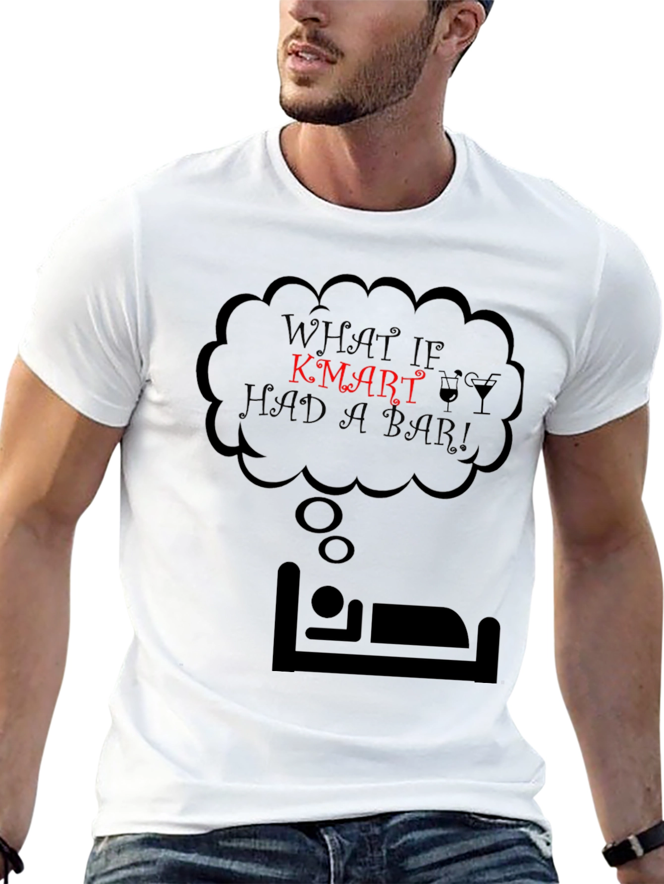 Black Kmart Bar T-Shirt - Novelty Graphic Tee view 13