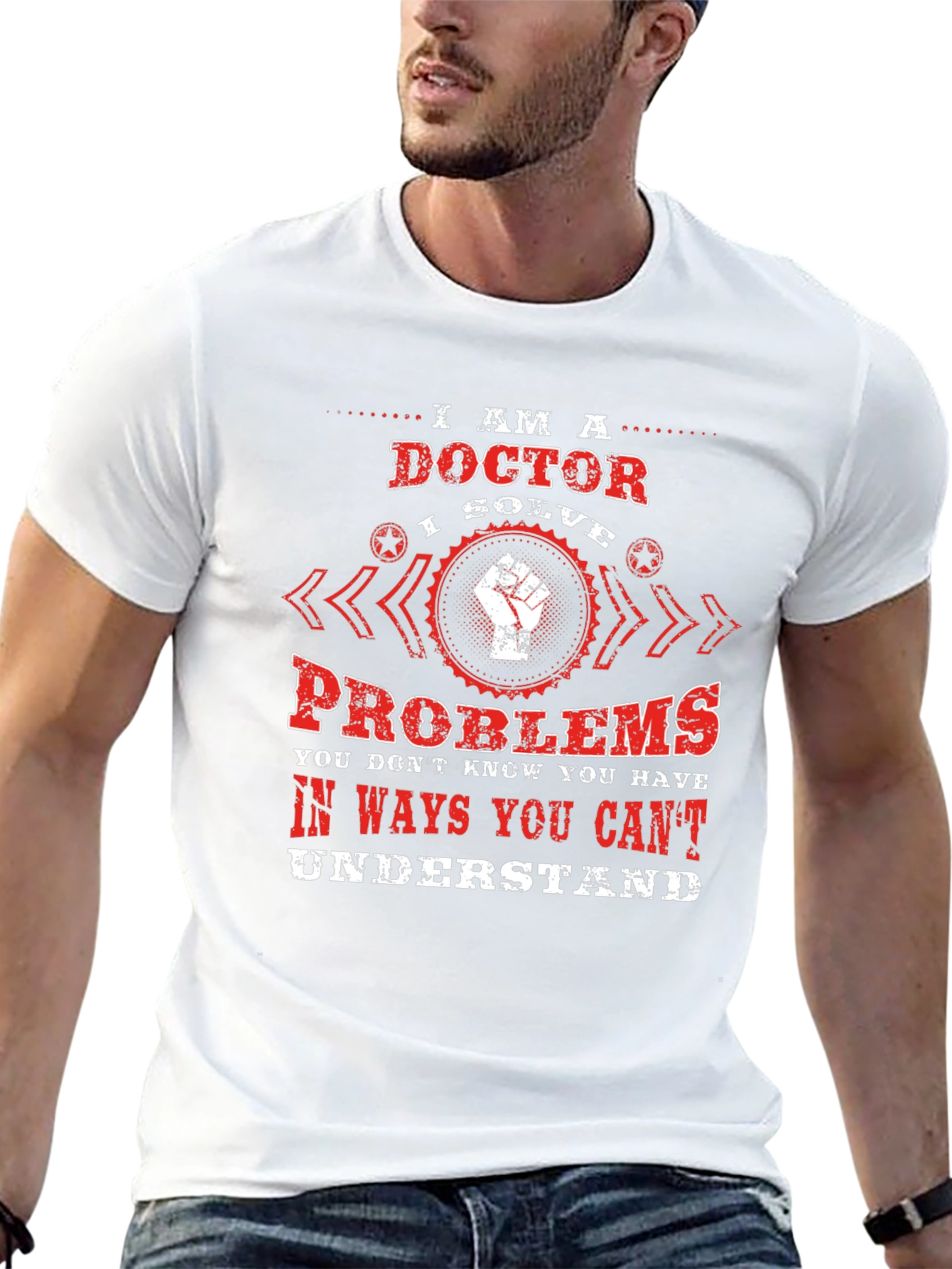 Black I Am A Doctor Graphic Tee view 13