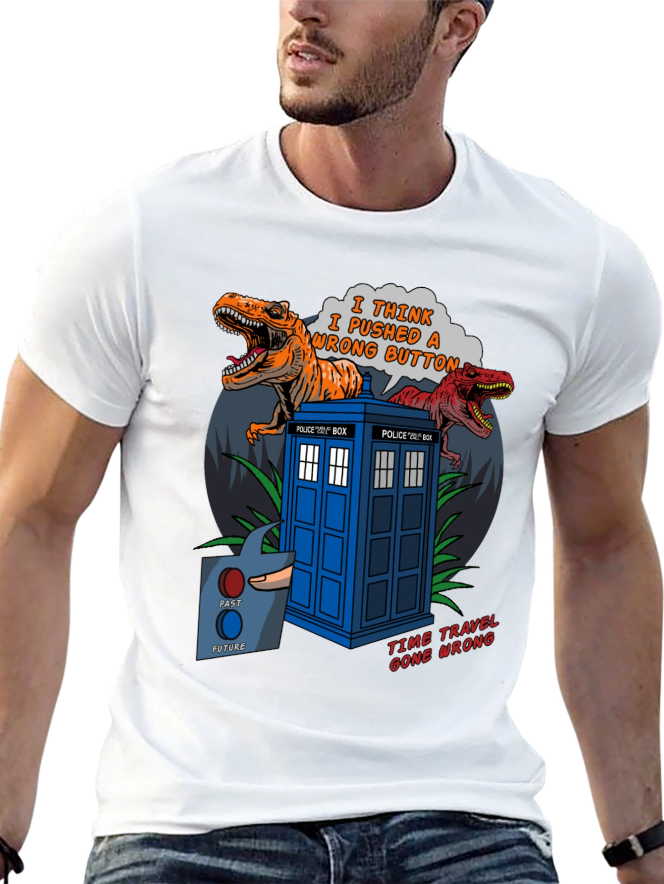 Black Time Travel Gone Wrong T-Shirt view 13