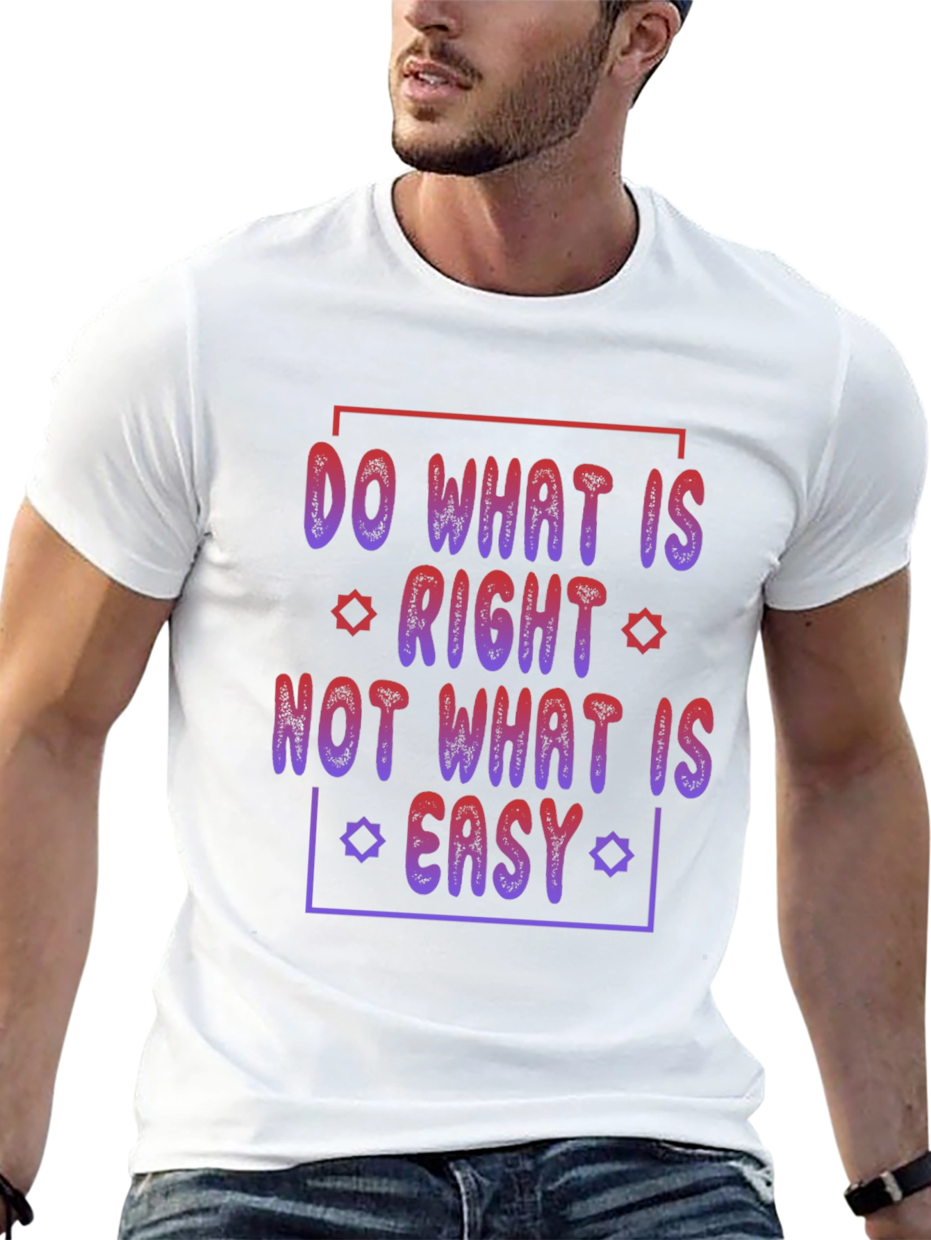 Black Motivational T-Shirt: Do What Is Right Graphic Tee view 13