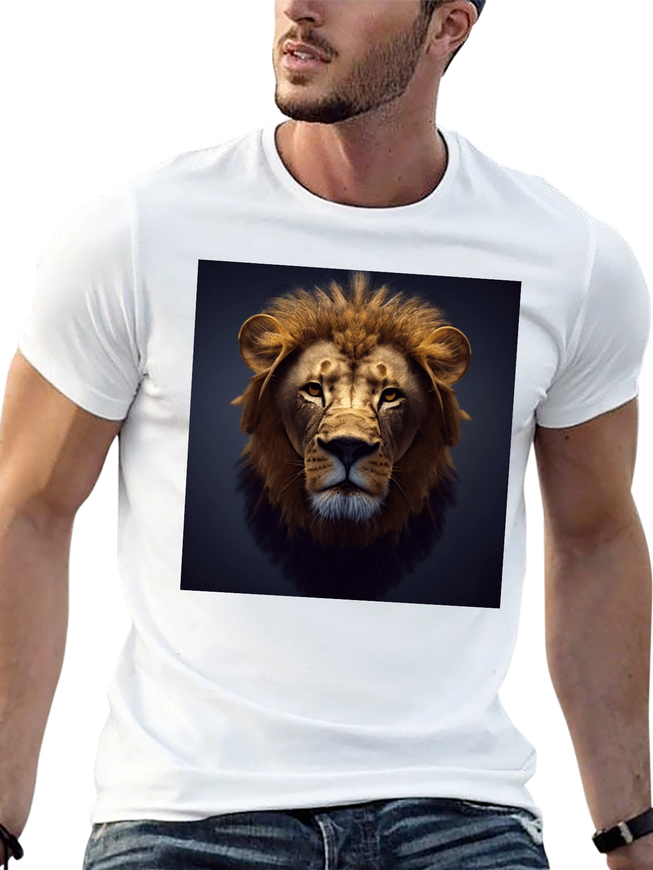 Black Lion Graphic Black T-Shirt view 13