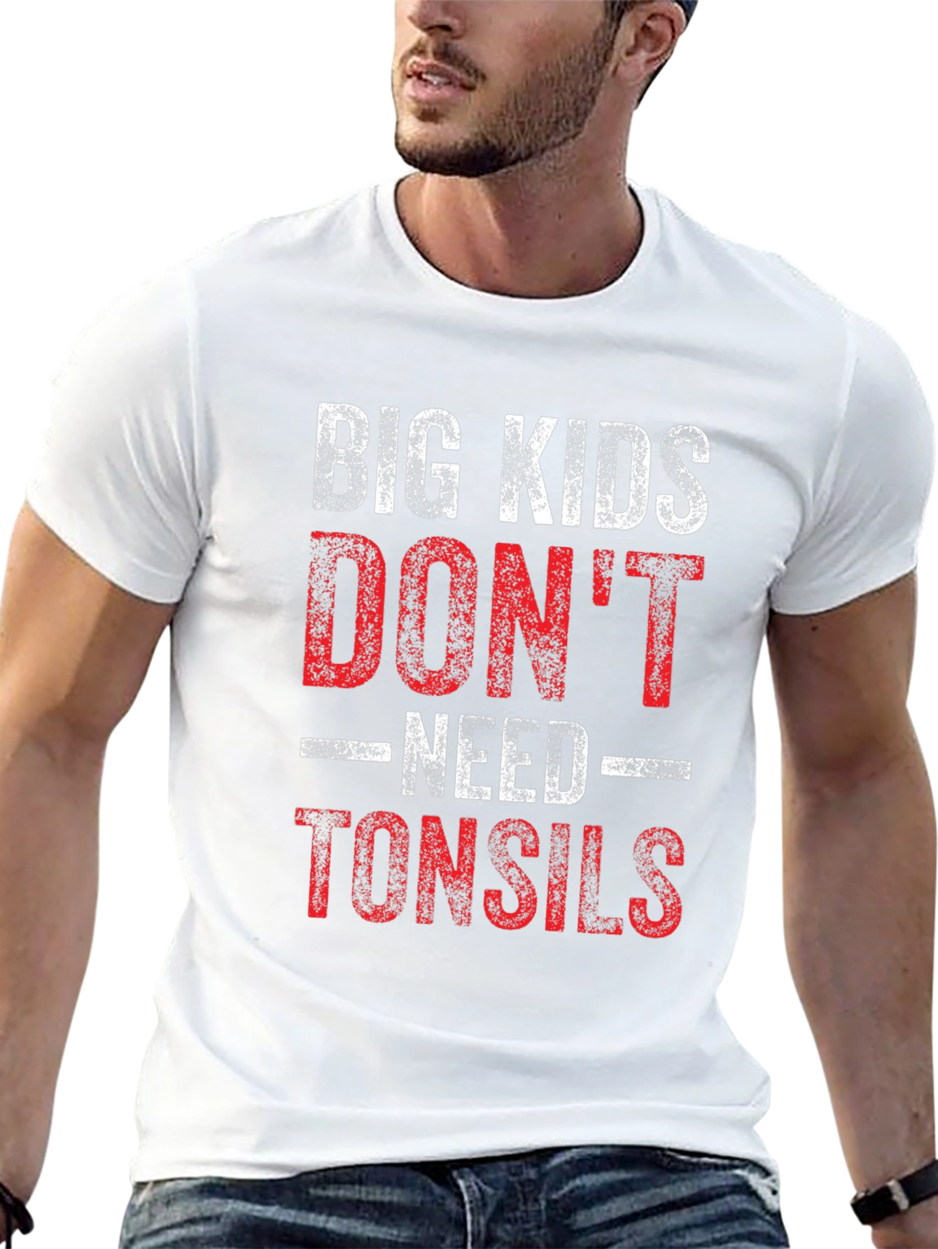 Black Big Kids Don't Need Tonsils Funny T-Shirt view 13