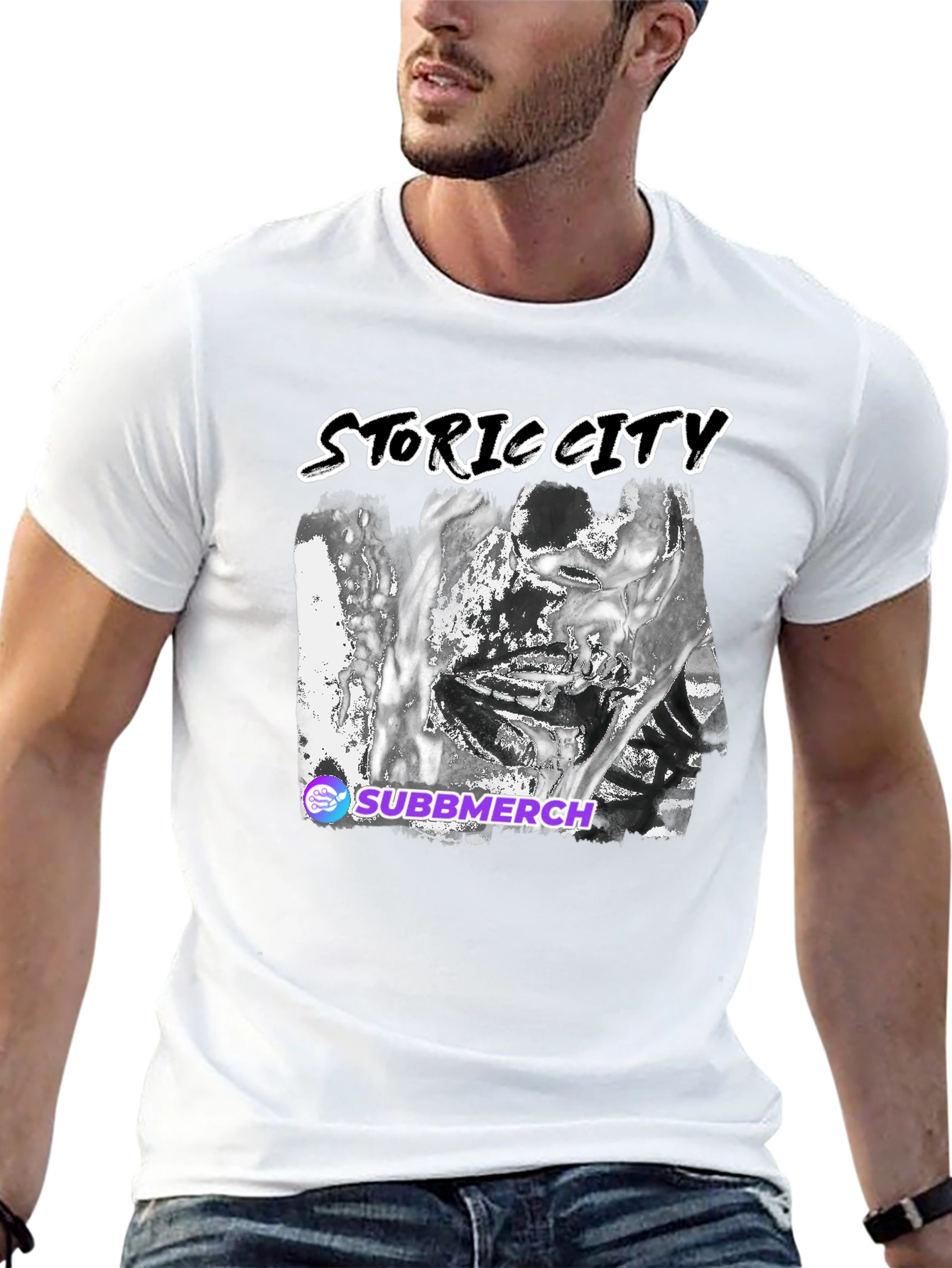 Black Storic City Black T-Shirt view 13