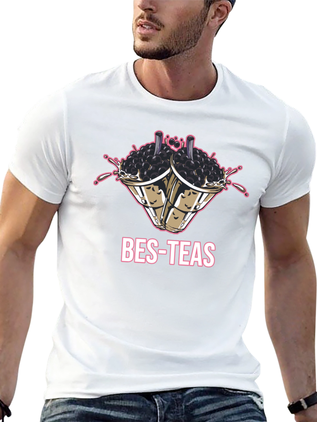 Black Bes-Teas Graphic T-Shirt view 13