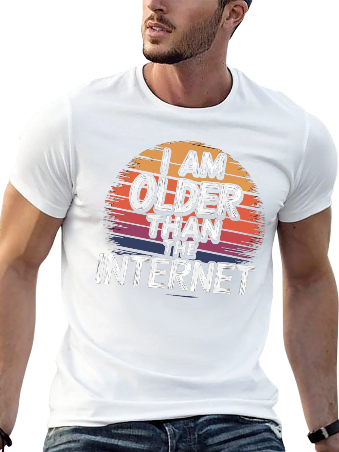 Black I Am Older Than The Internet Black T-Shirt view 13