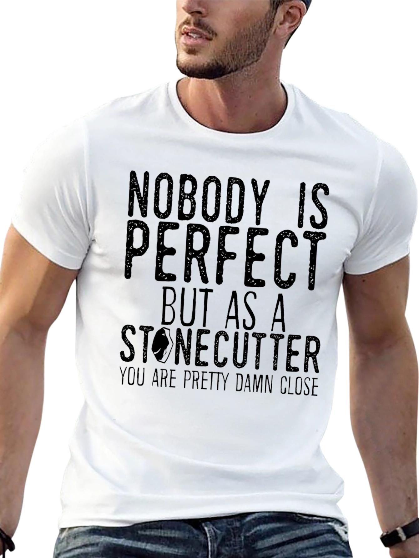 Black Stonecutter Perfection Graphic Tee - Soft Cotton Blend view 13