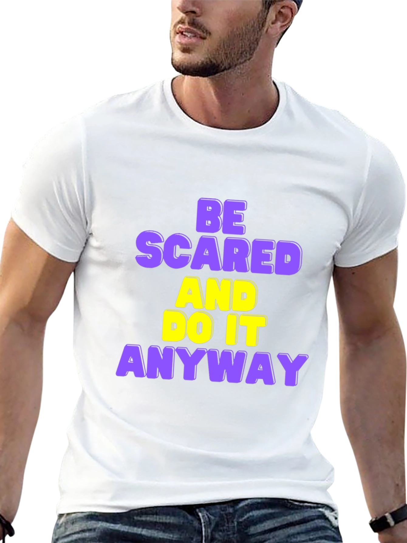 Black Be Scared and Do it Anyway T-Shirt view 13