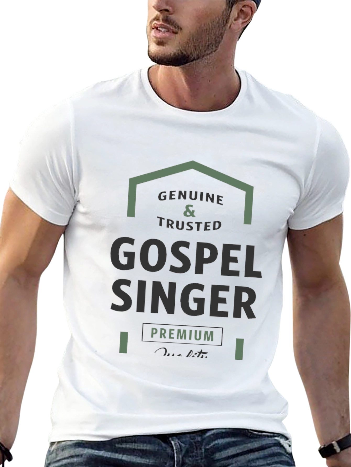 Black Genuine Gospel Singer Premium T-Shirt view 13