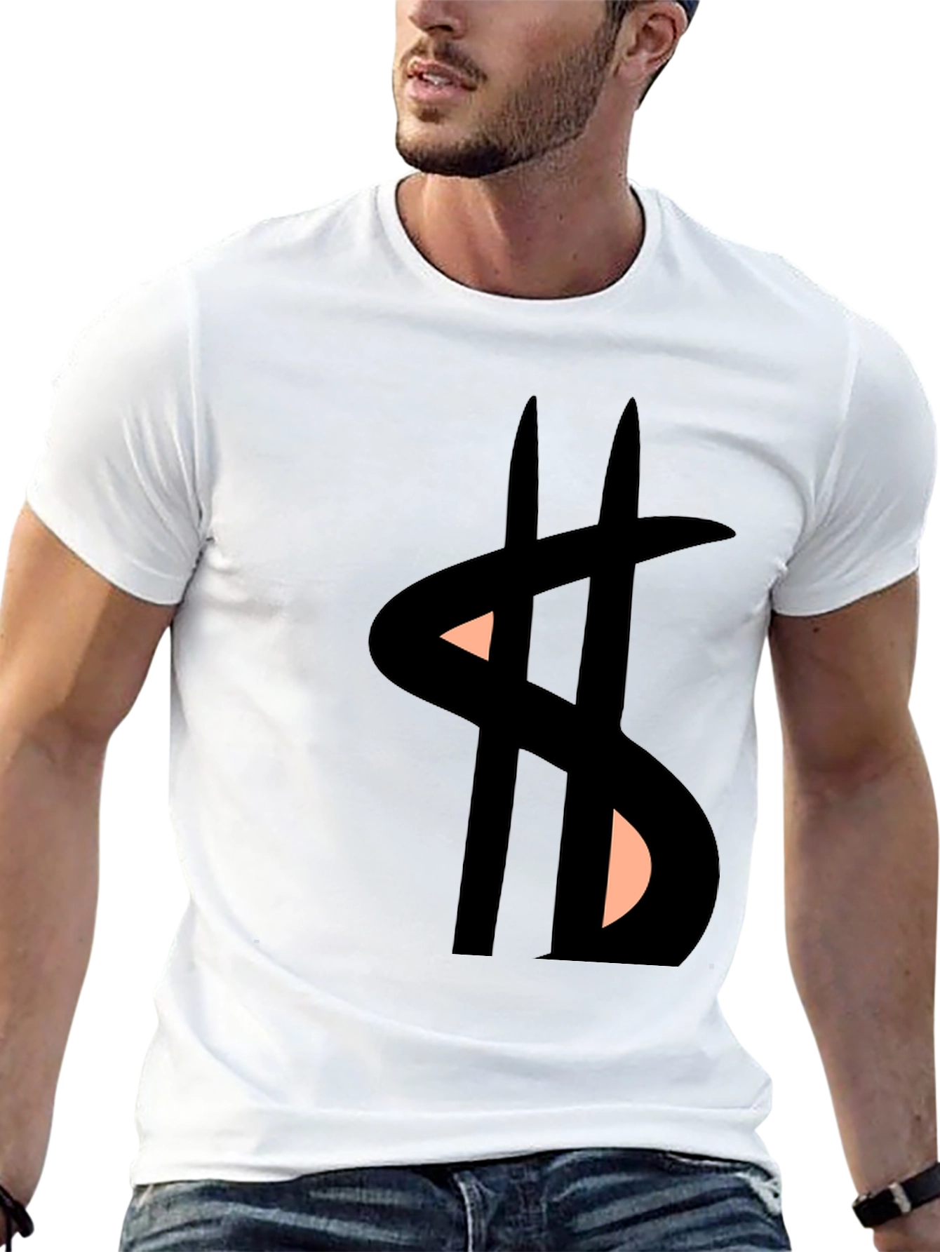 Black Graphic Print Men's Black Tee view 13