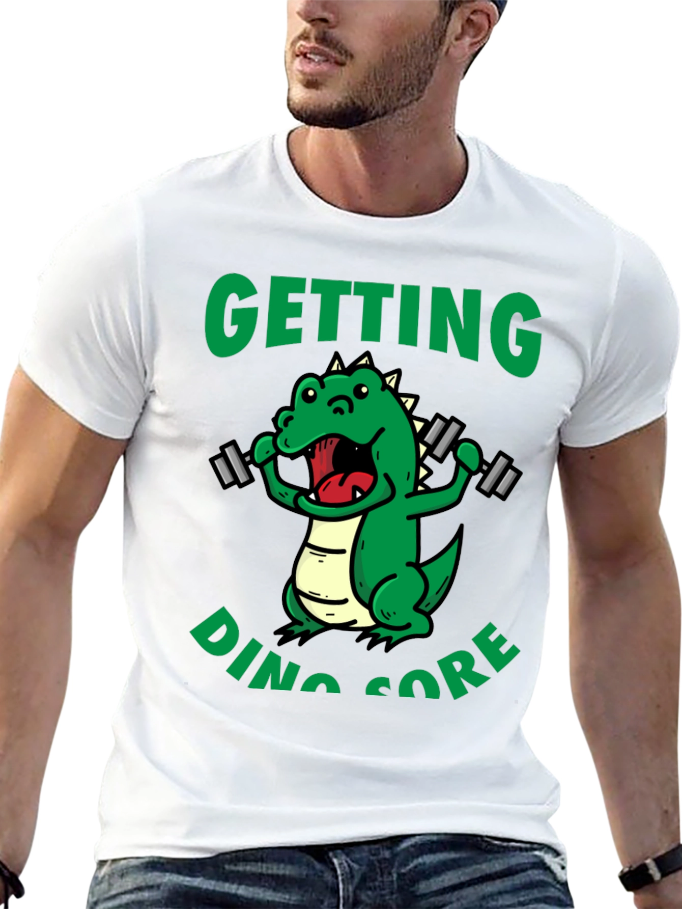 Black Getting Dino Sore T-Shirt - Black view 13