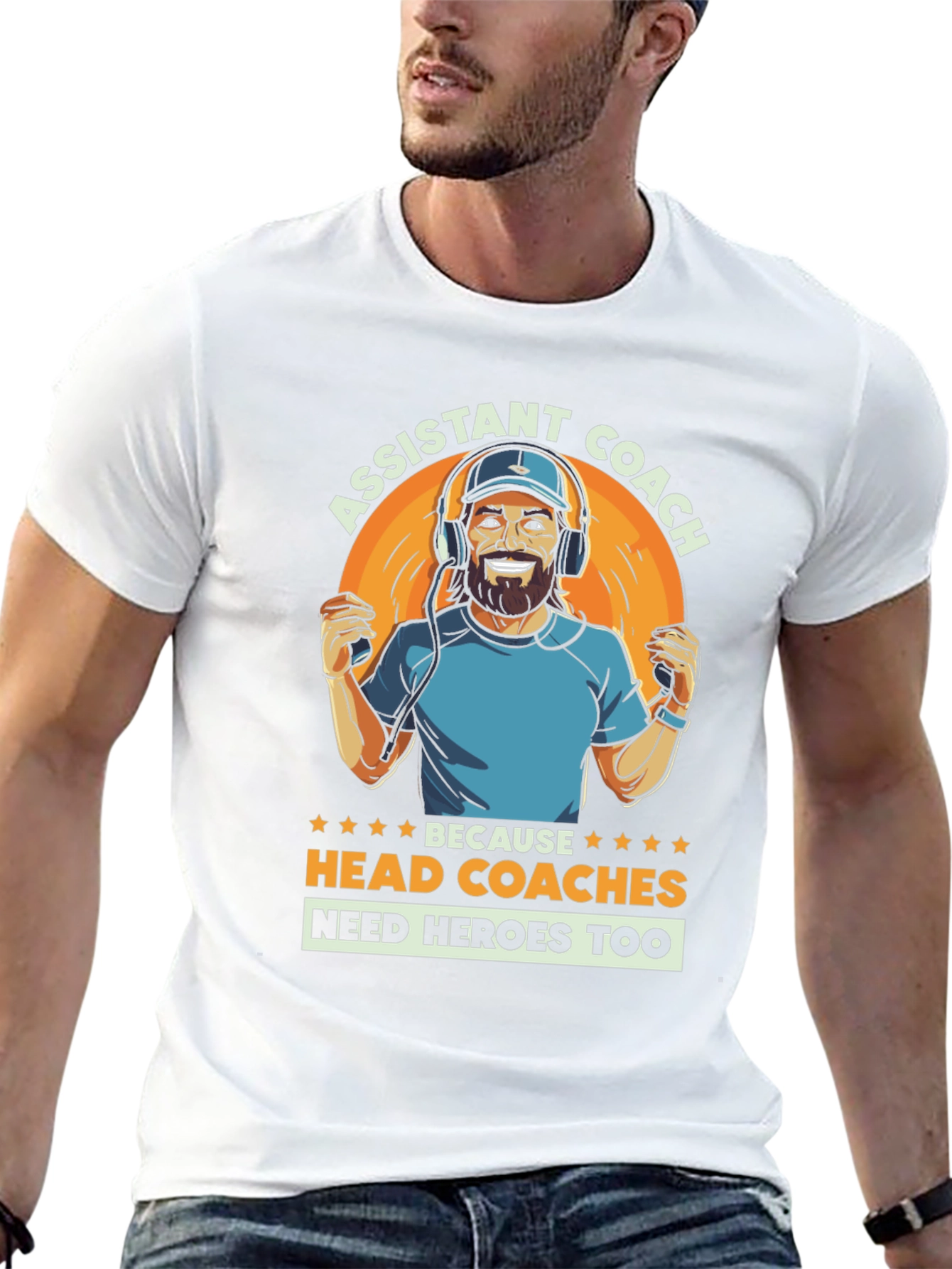 Black Assistant Coach T-Shirt - Head Coaches Need Heroes Too! view 13