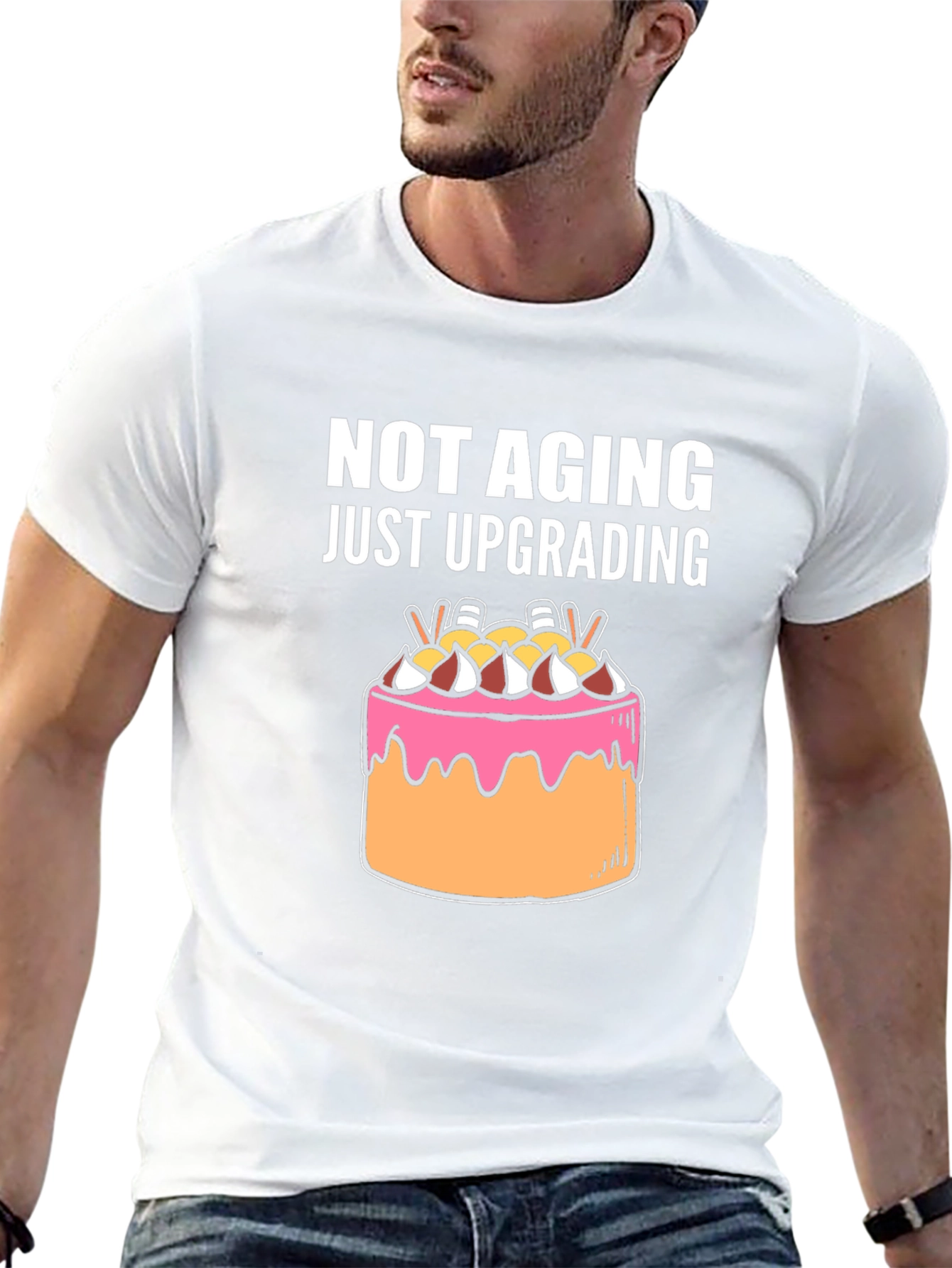 Black Not Aging Upgrading Graphic Tee view 13