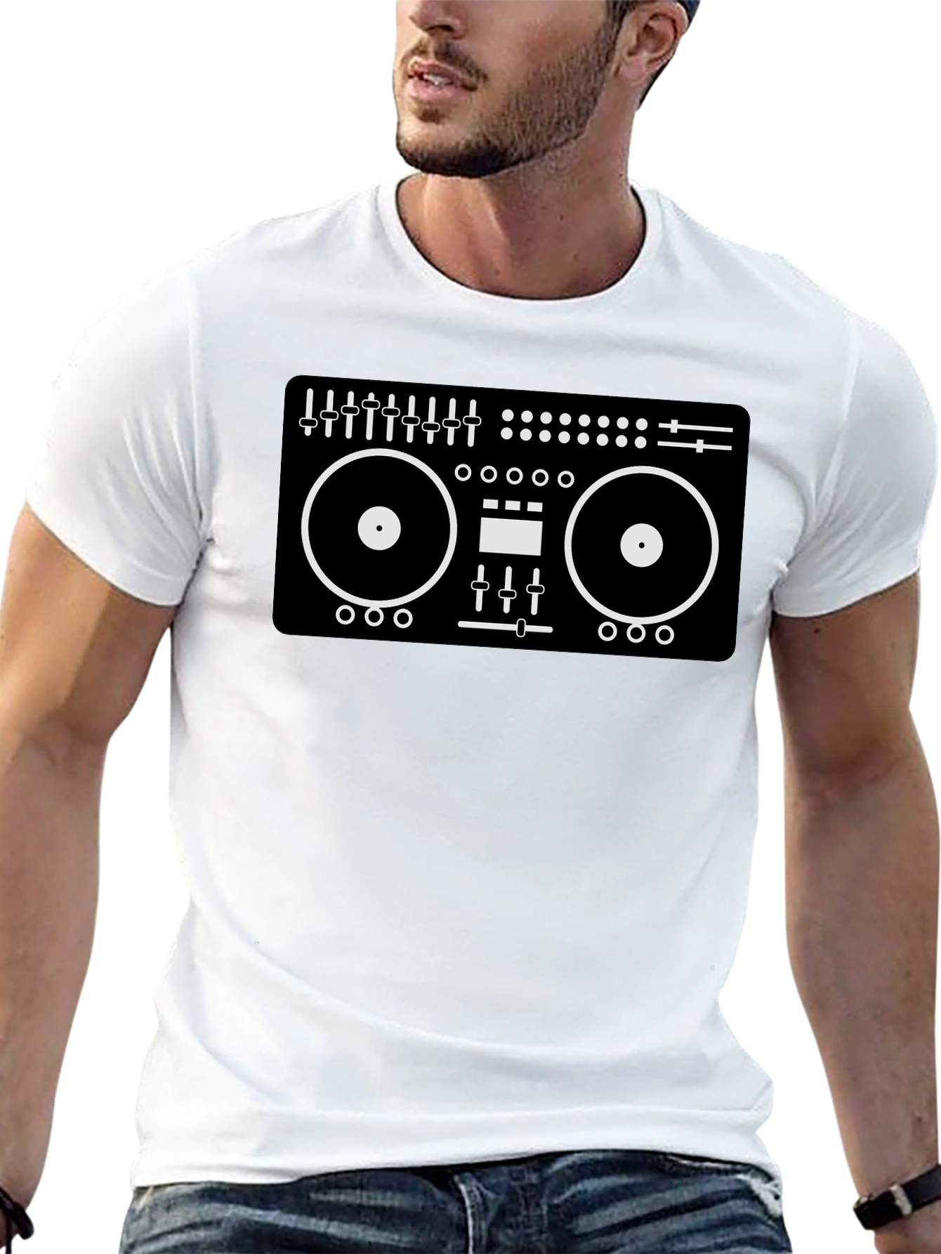 Black DJ Mixer Graphic Tee - Black view 13
