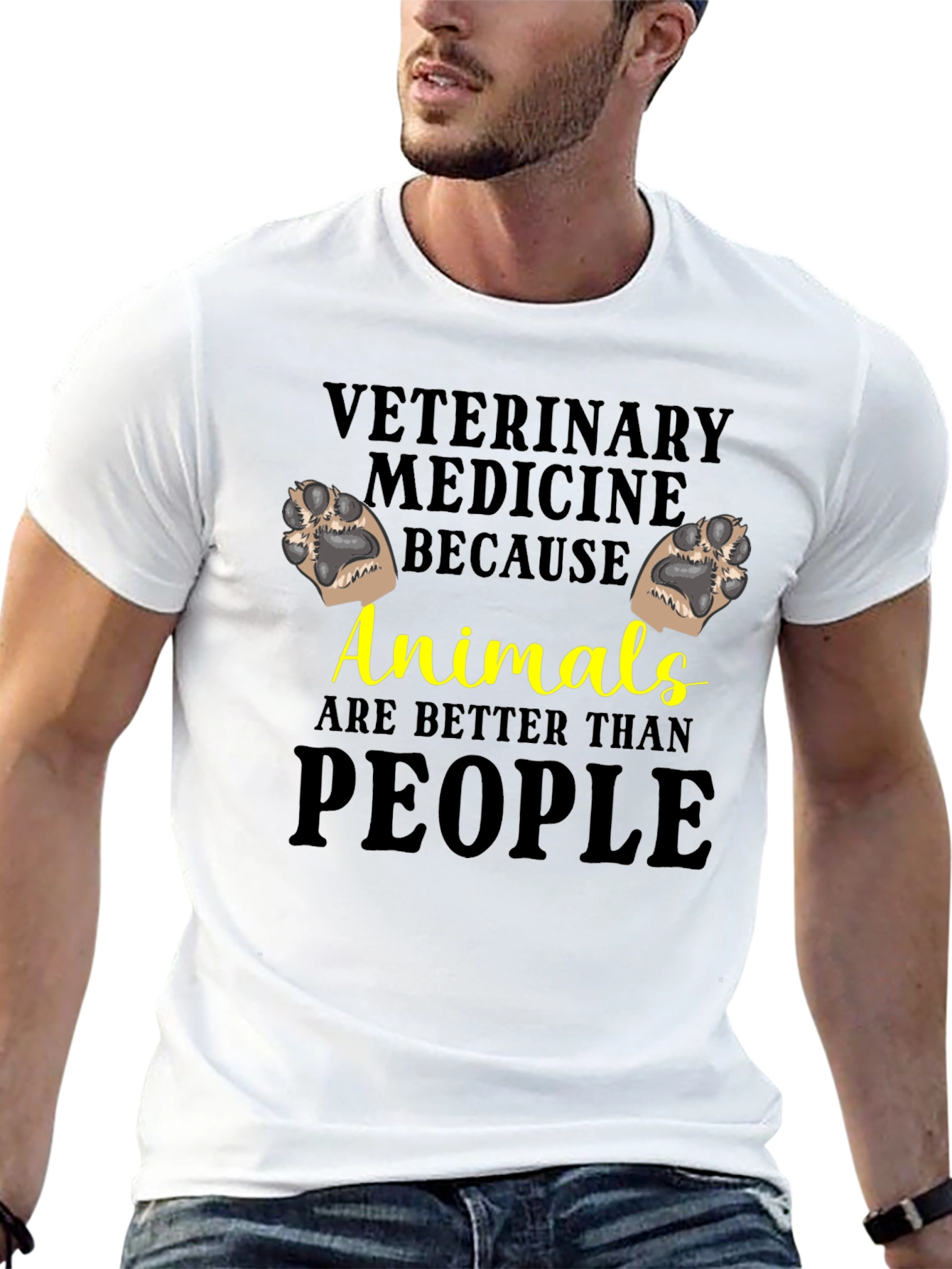 Black Veterinary Medicine Animals Tee view 13