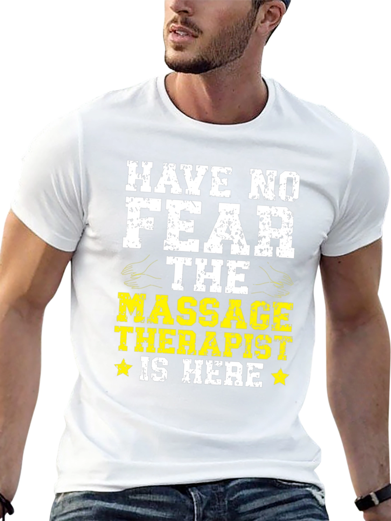 Black Have No Fear Massage Therapist Black T-Shirt view 13