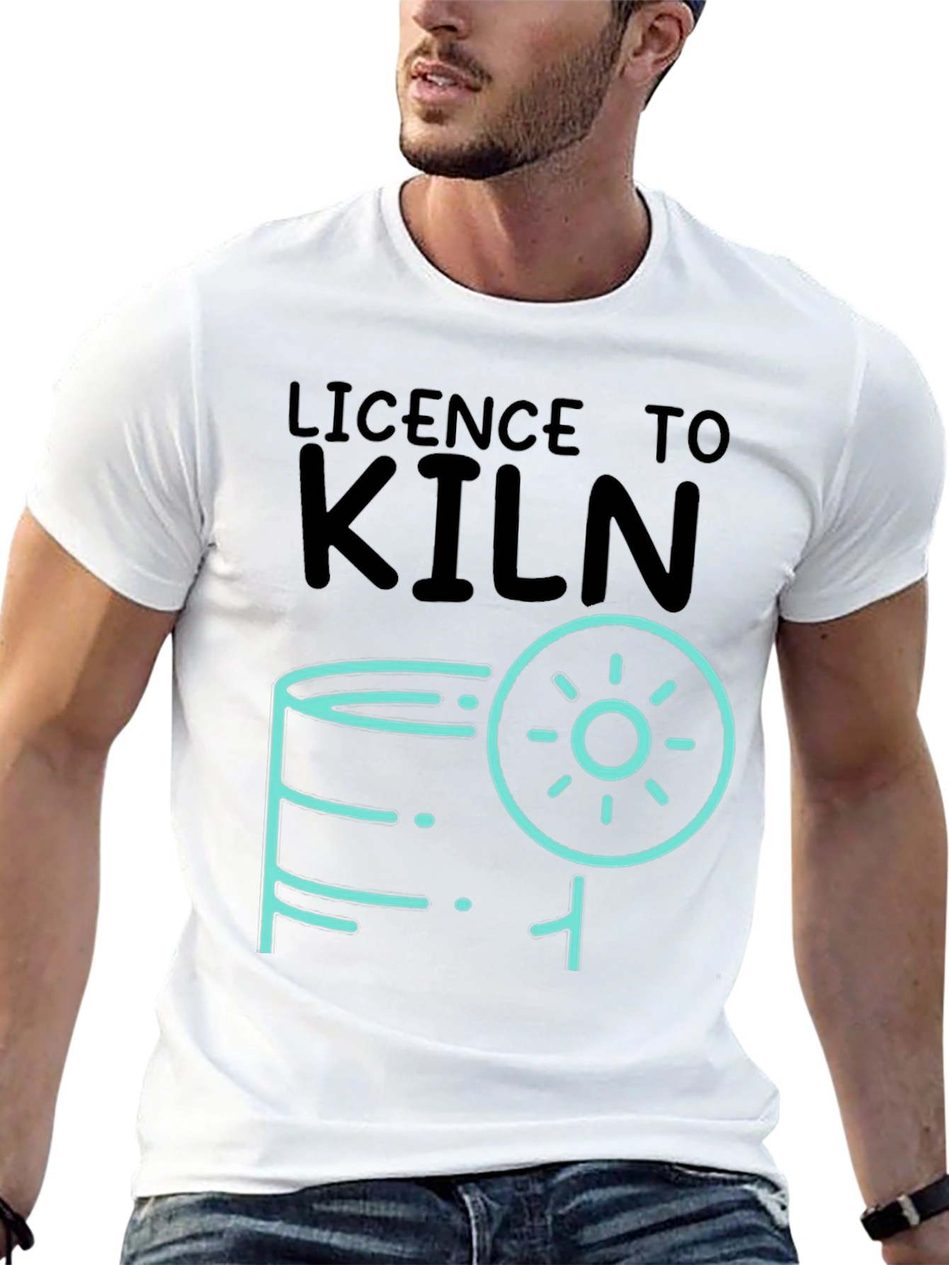 Black Licence to Kiln Graphic T-Shirt - Pottery Lover Tee view 13
