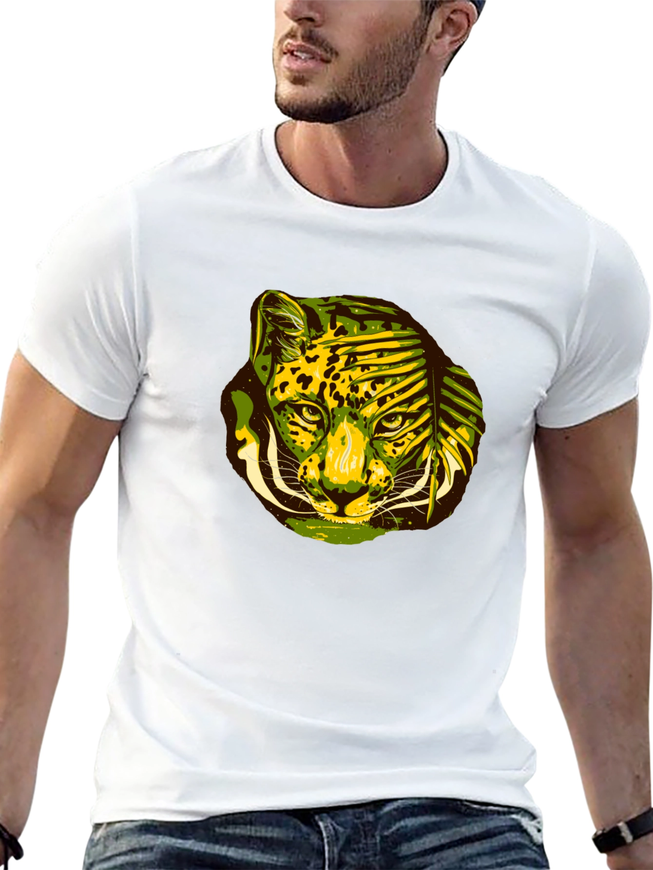 Black Jungle Cat Graphic Tee - Black T-Shirt view 13