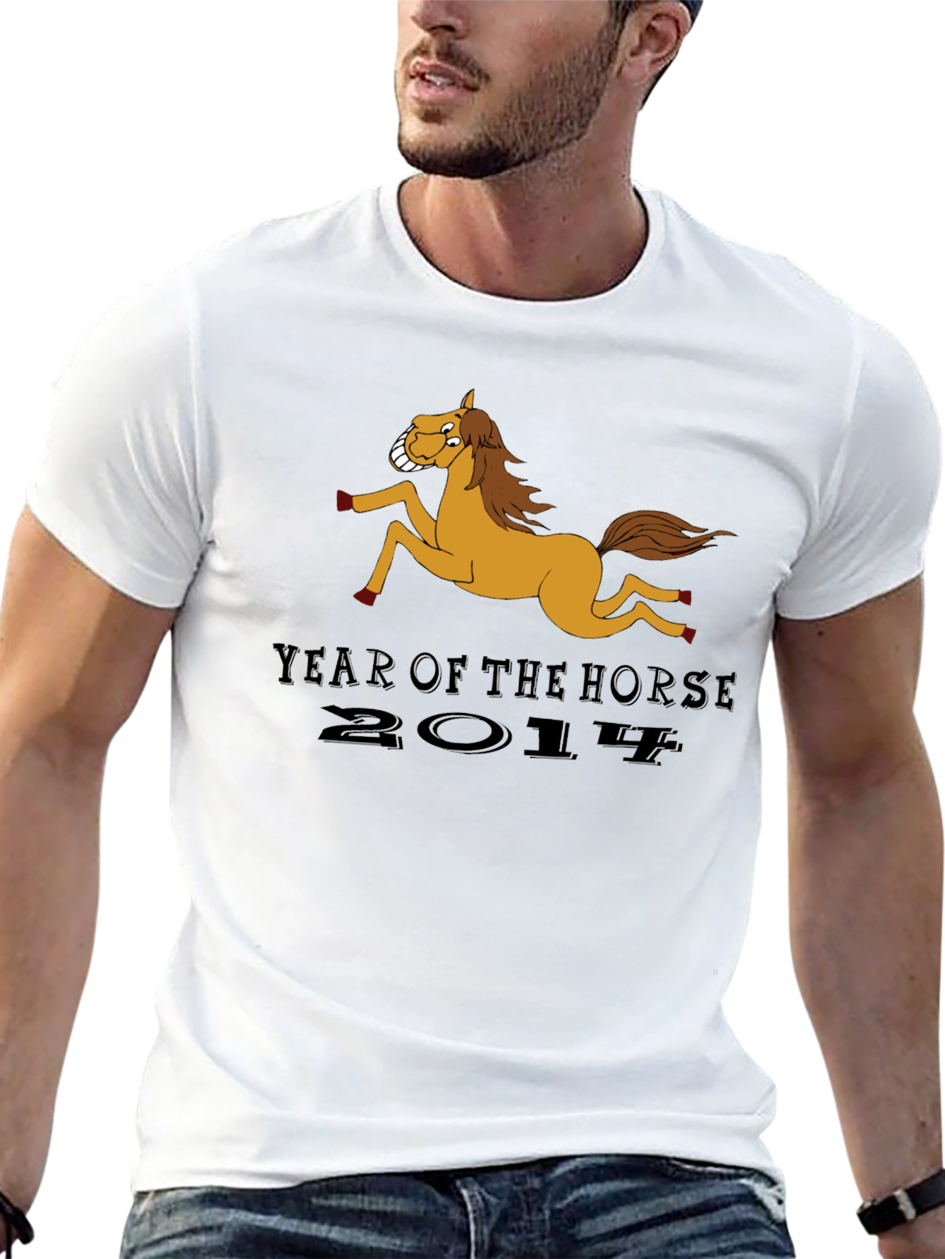 Black Year of the Horse 2014 Black T-Shirt view 13