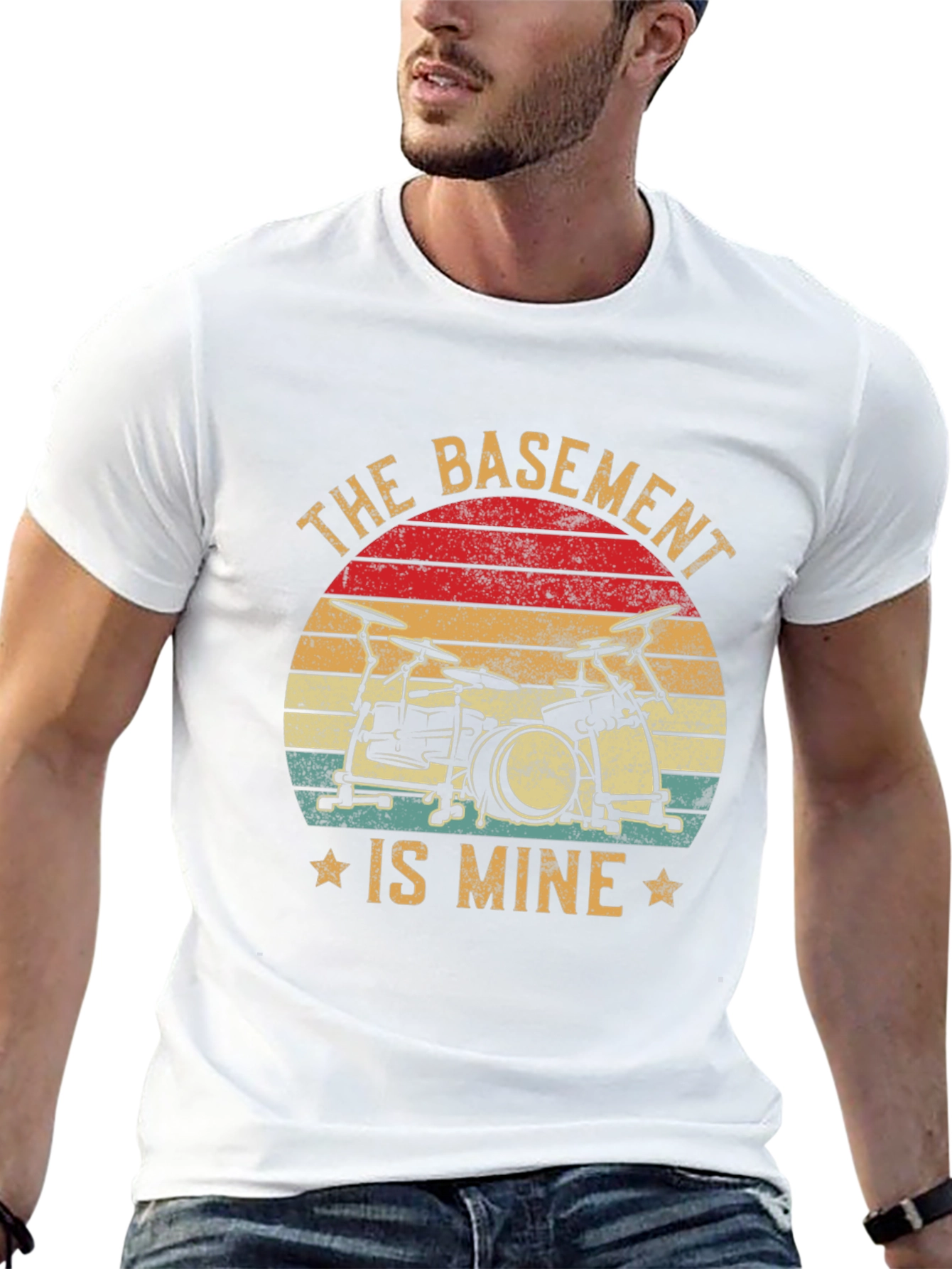 Black The Basement is Mine Drummer T-Shirt view 13