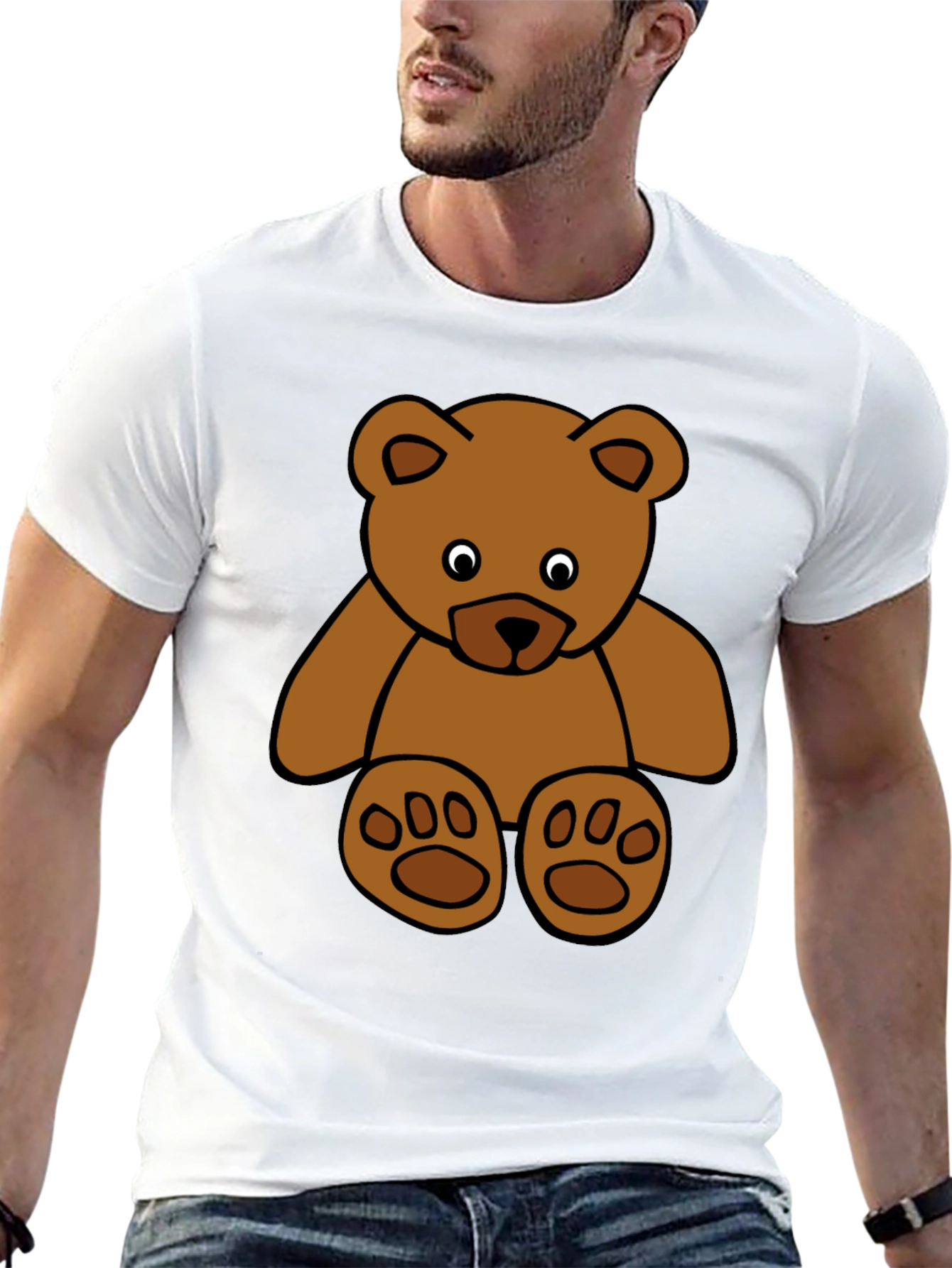 Black Teddy Bear Graphic Tee - Soft Cotton Blend view 13