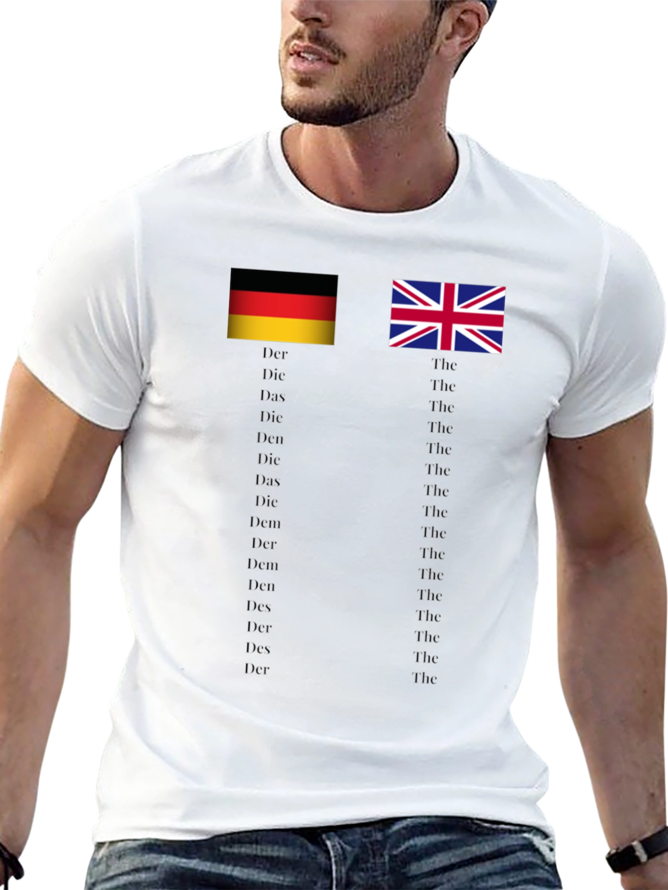 Black Funny German English Grammar T-Shirt view 13