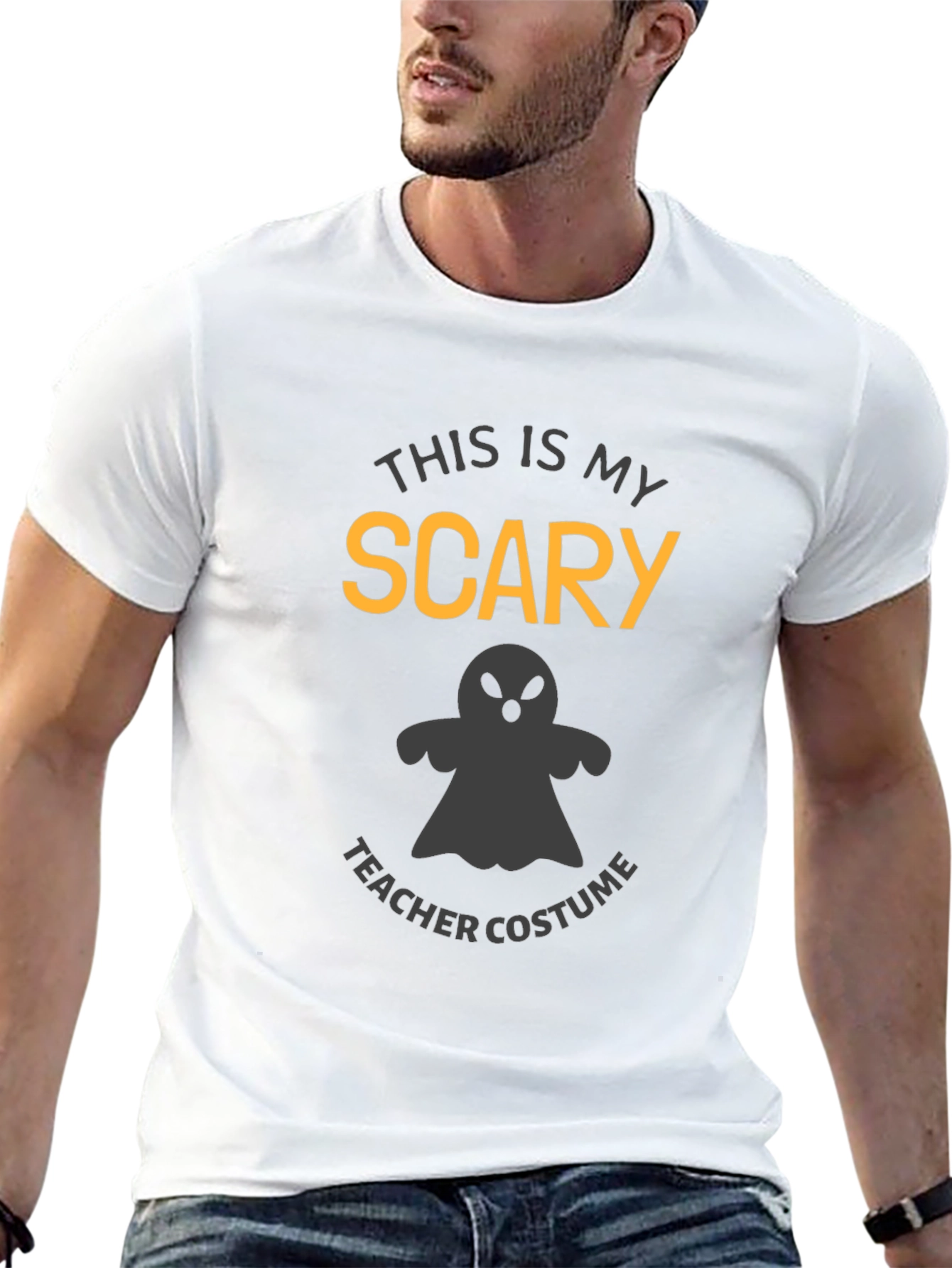 Black Scary Teacher Costume T-Shirt - Halloween Gift view 13