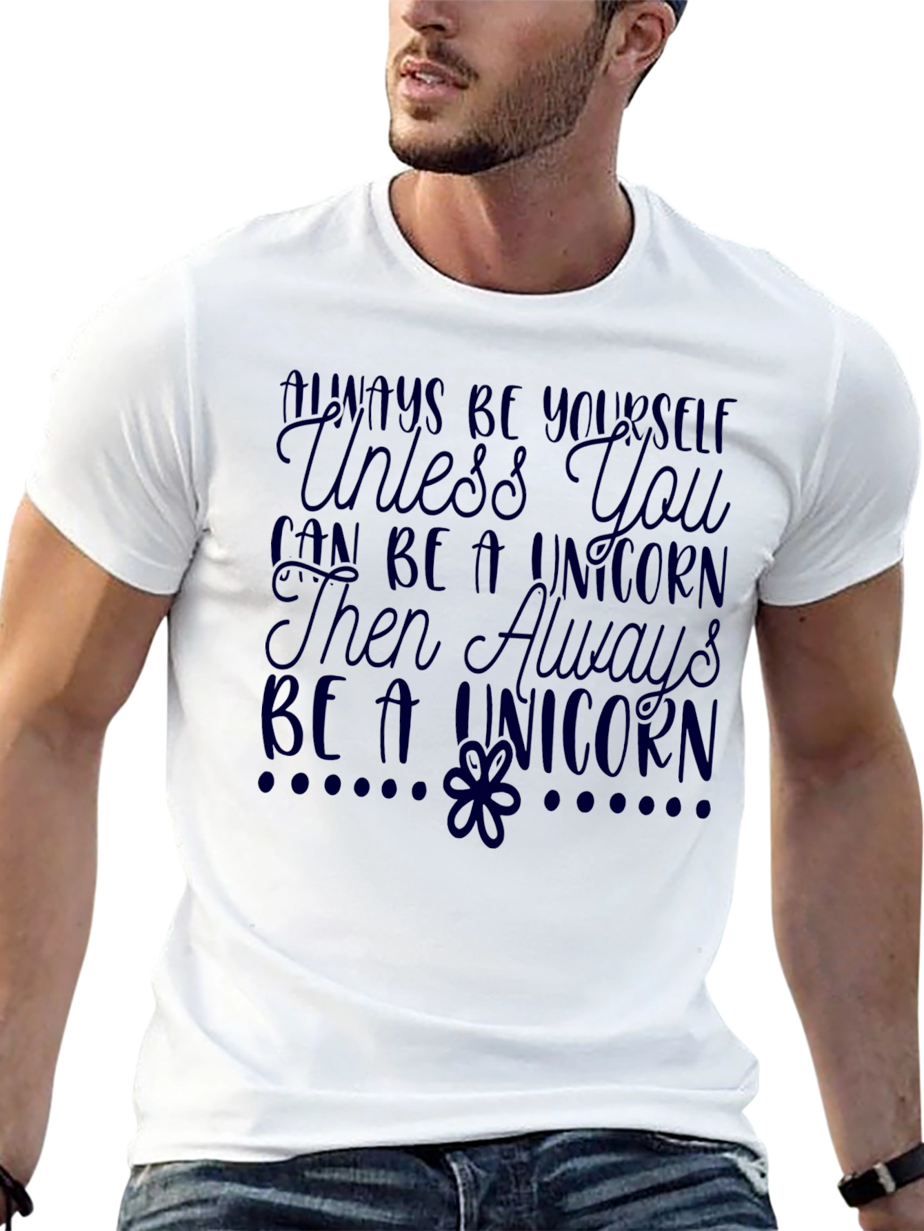 Black Unicorn Graphic T-Shirt - Always Be Yourself Tee view 13