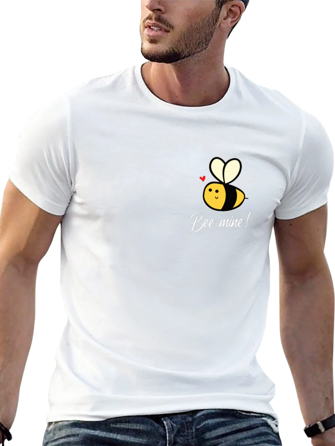 Black Bee Mine! Black Graphic Tee - Men's Short Sleeve Crew Neck view 13