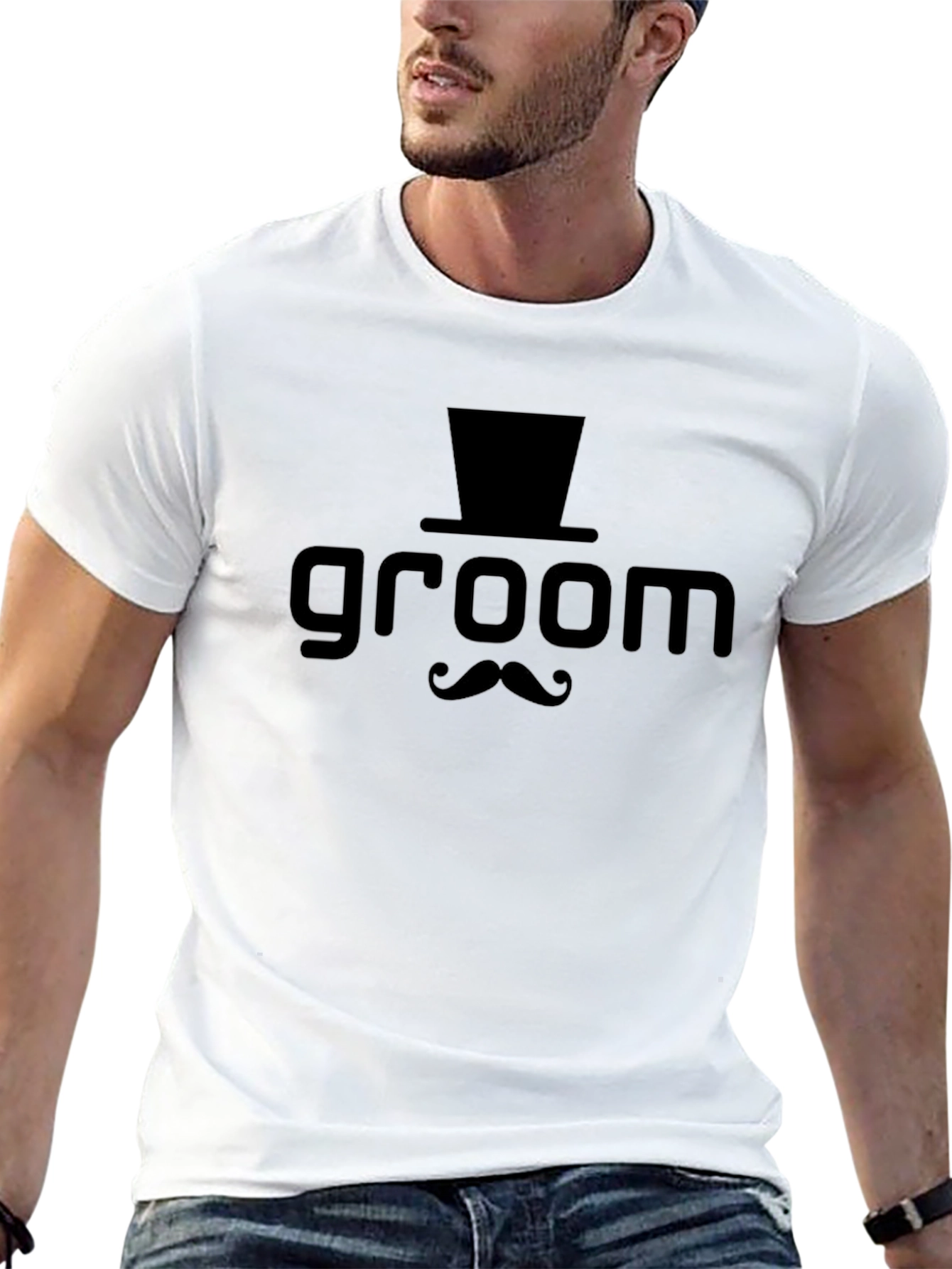 Black Groom T-Shirt - Bachelor Party Wedding Tee view 13