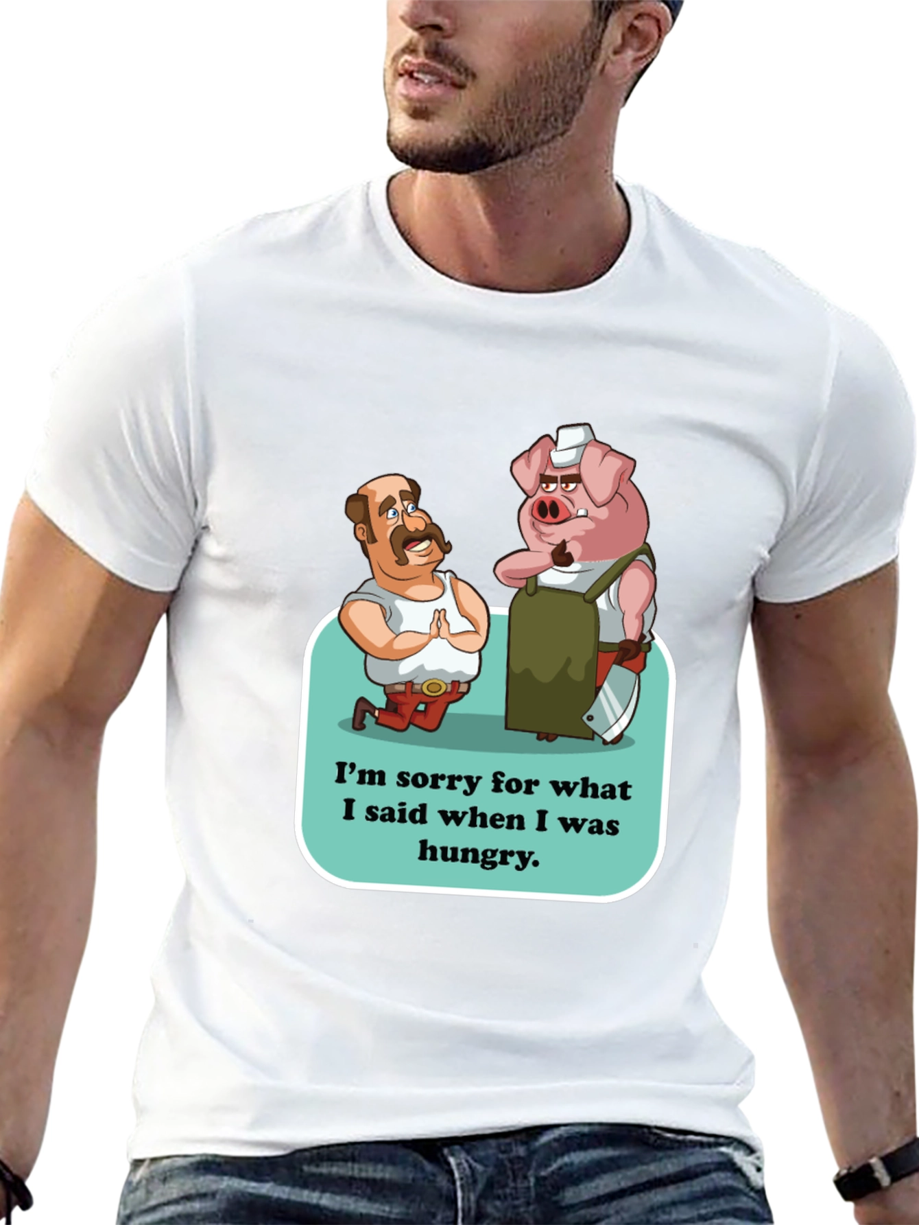 Black Funny "I'm Sorry" Graphic T-Shirt view 13