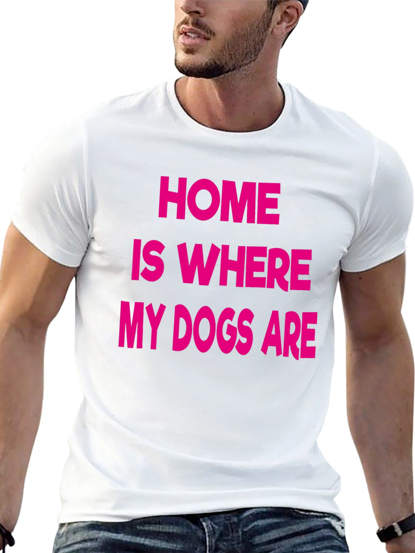 Black Home Is Where My Dogs Are Graphic Tee view 13
