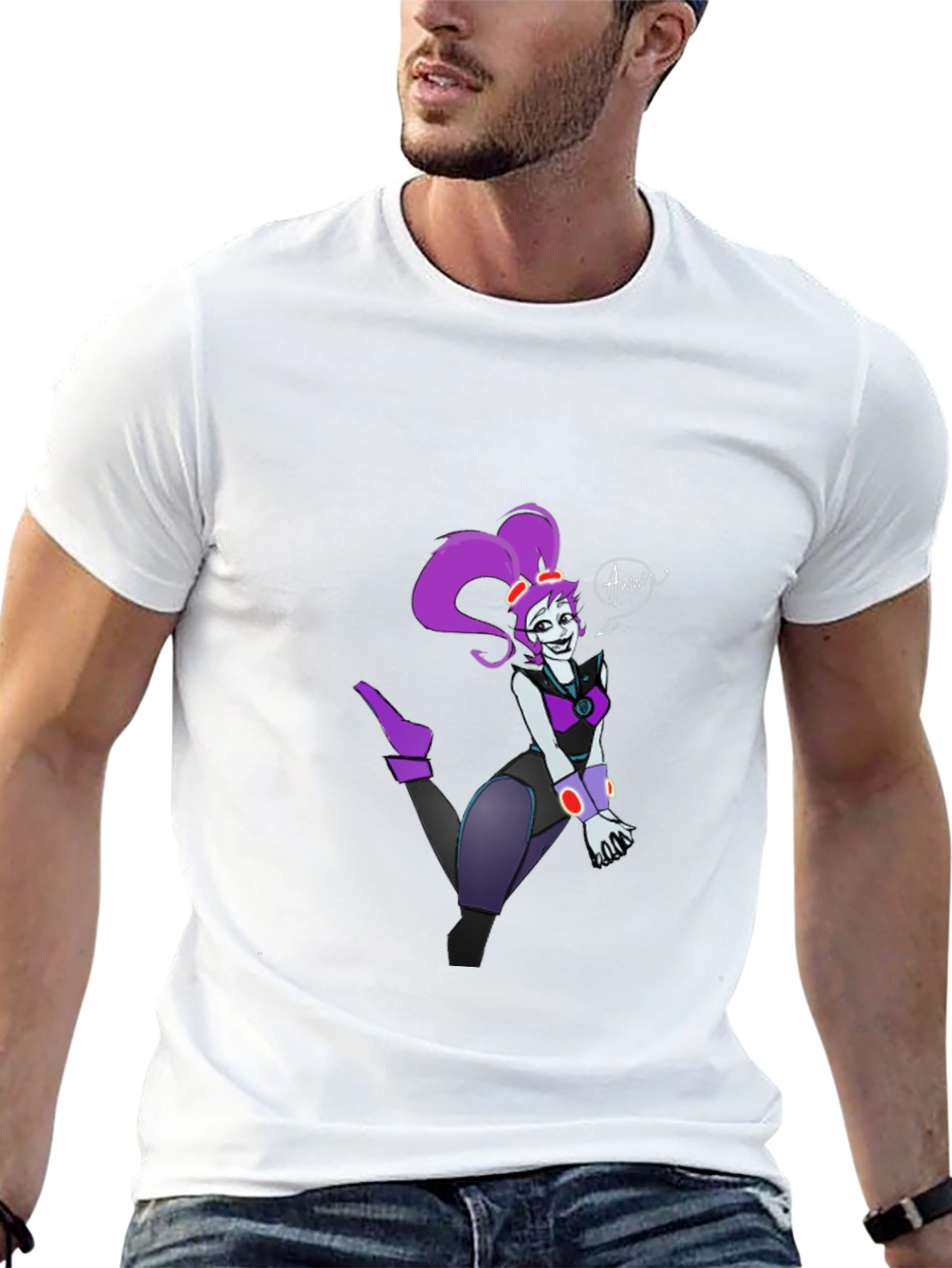 Black Cartoon Character Graphic T-Shirt view 13