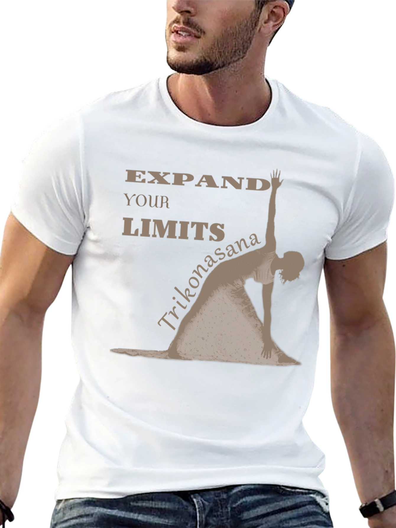 Black Expand Your Limits Yoga Pose Black T-Shirt view 13