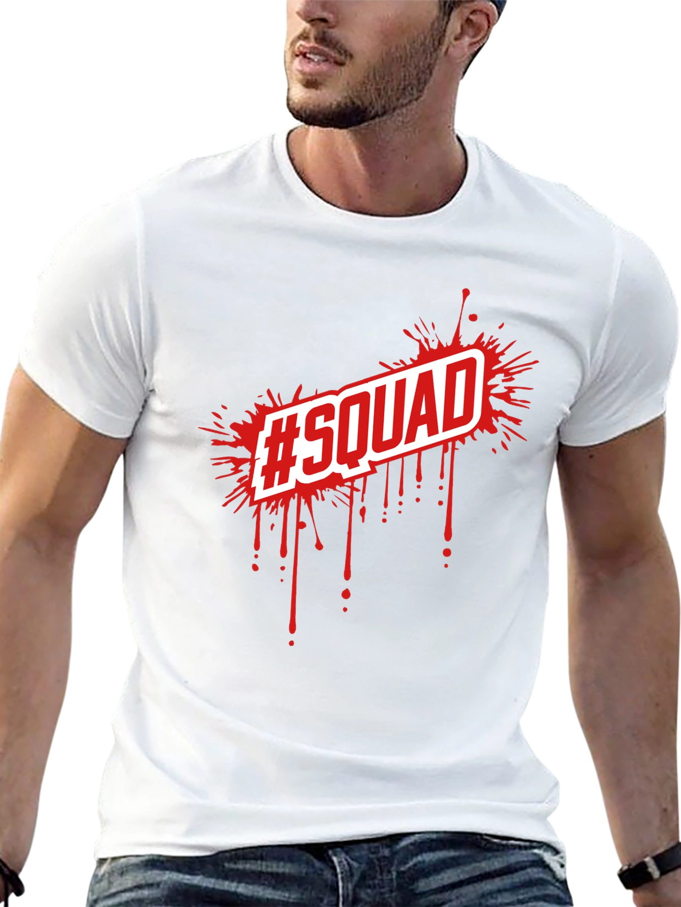 Black Squad Tee - Black Graphic T-Shirt view 13