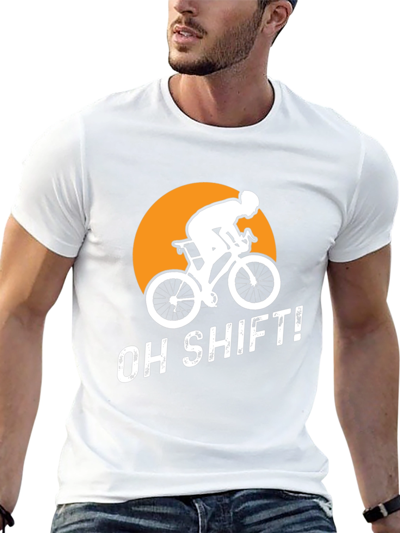 Black Oh Shift! Cyclist Graphic Tee view 13