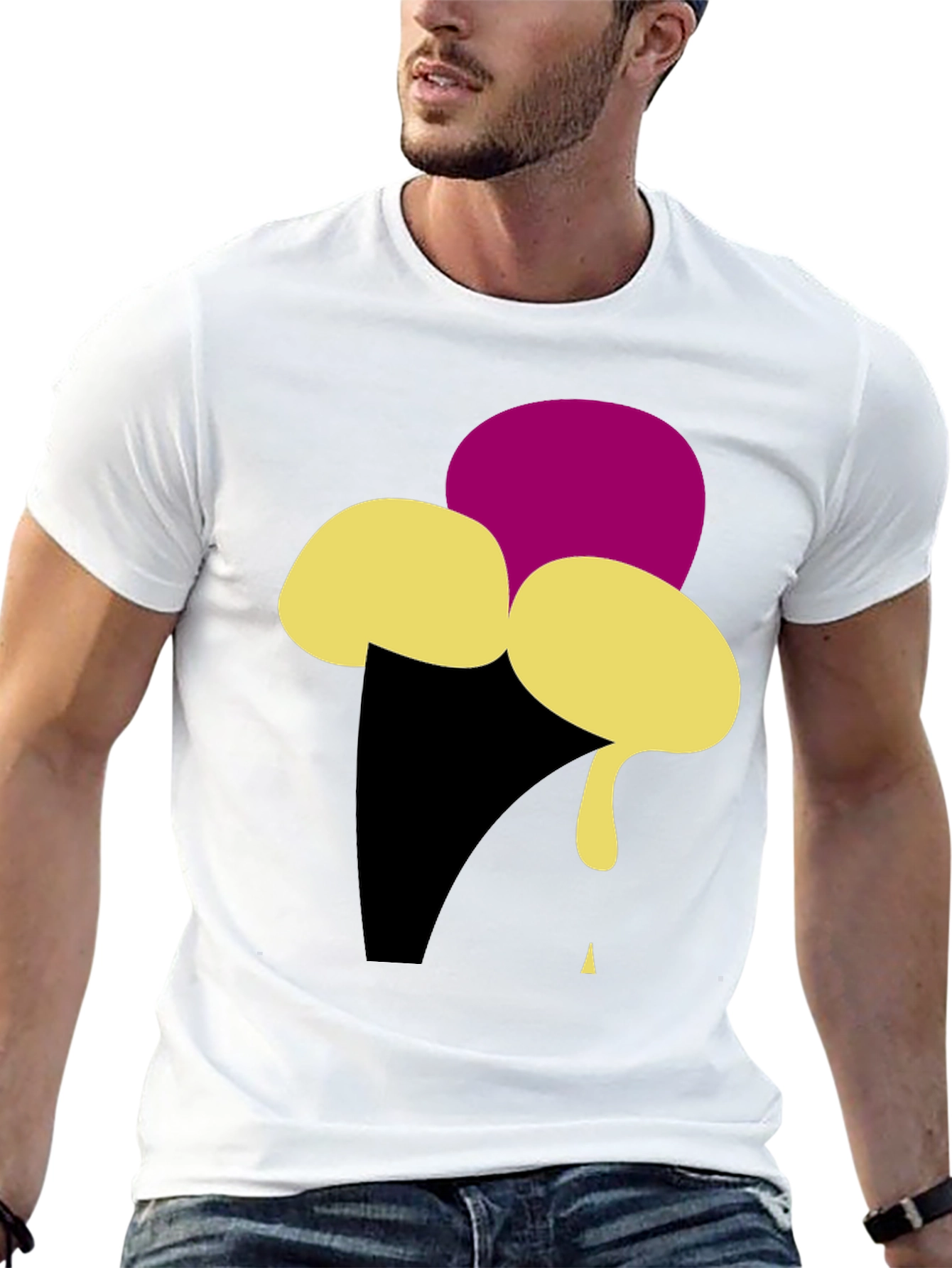 Black Ice Cream Graphic Tee - Black view 13