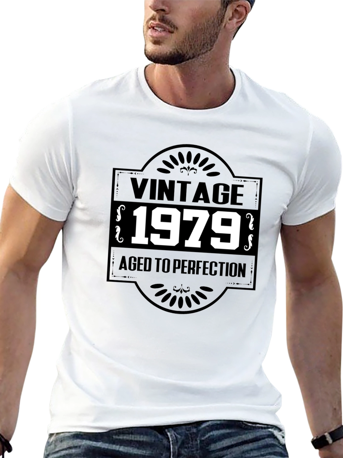 Black Vintage 1979 Aged To Perfection T-Shirt view 13